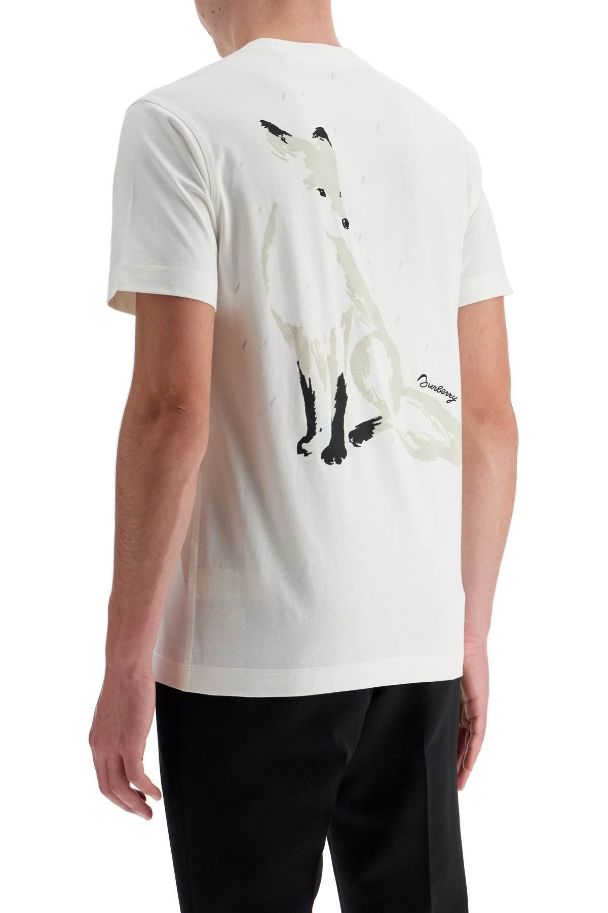 flocked pattern t-shirt