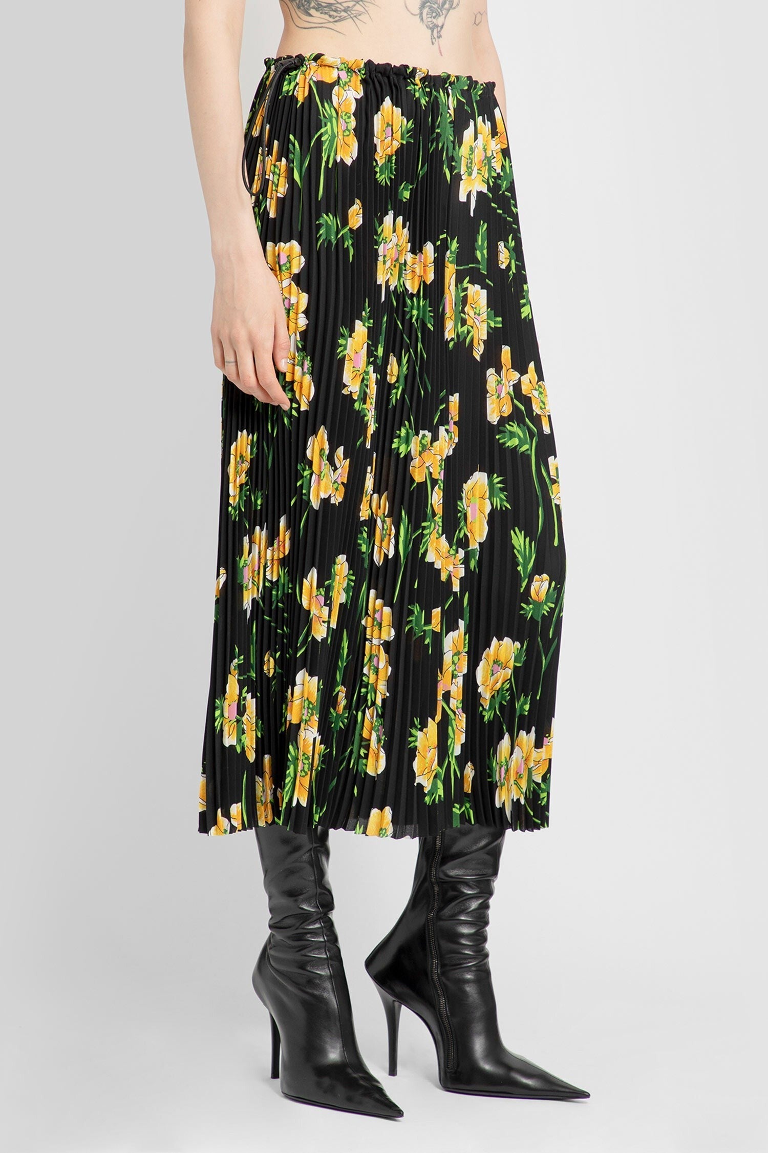 flower pleated skirt