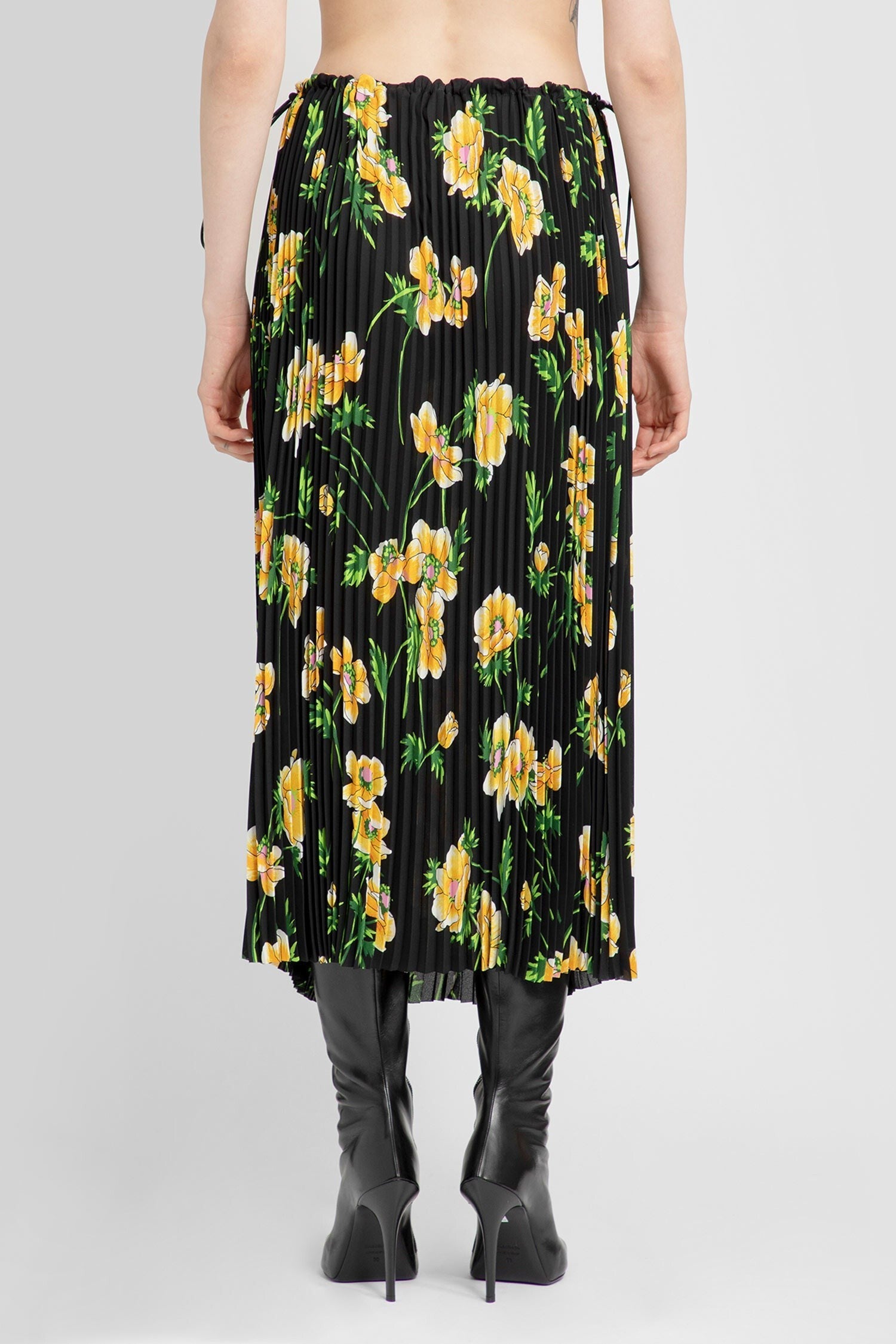 flower pleated skirt