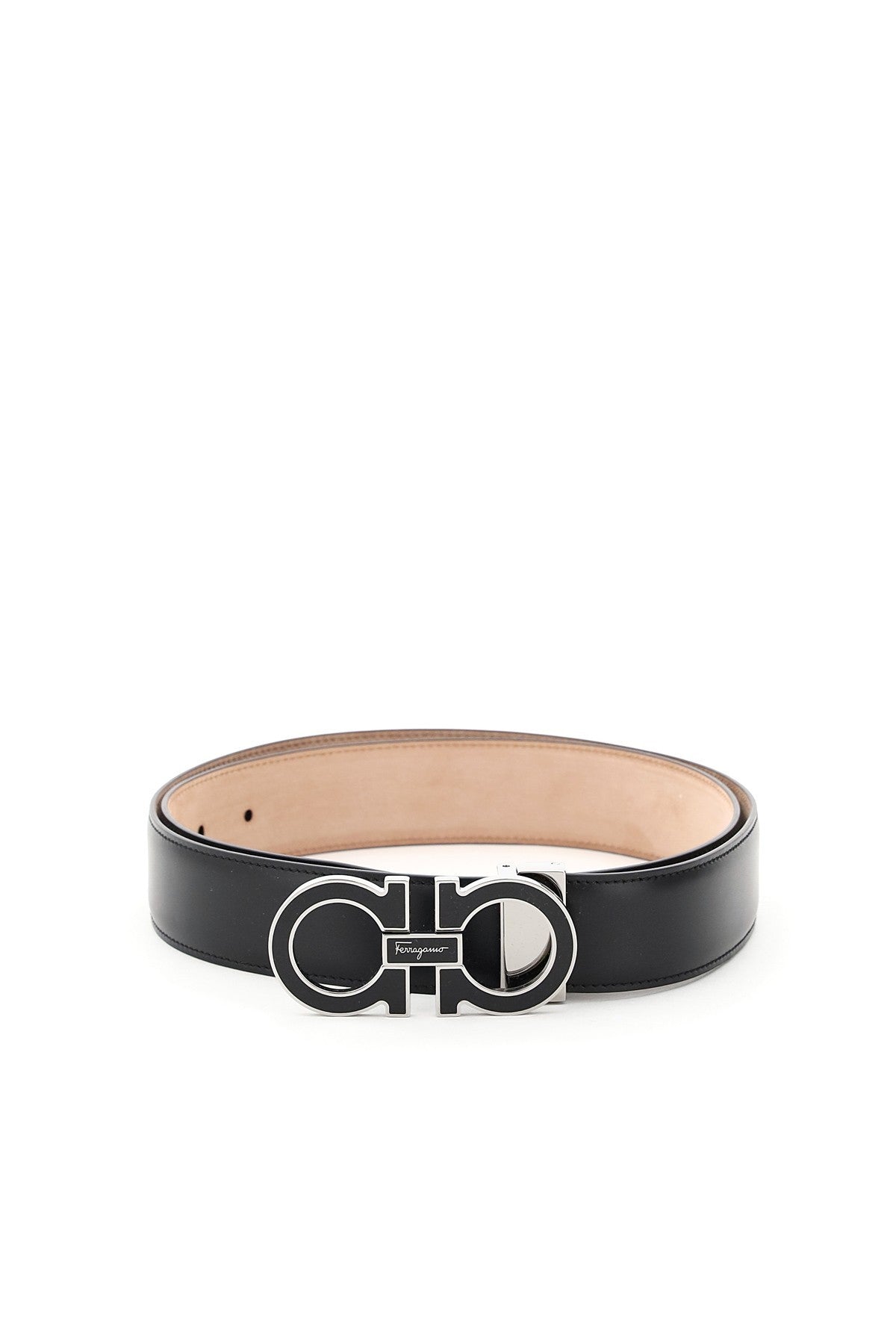 gancini leather belt