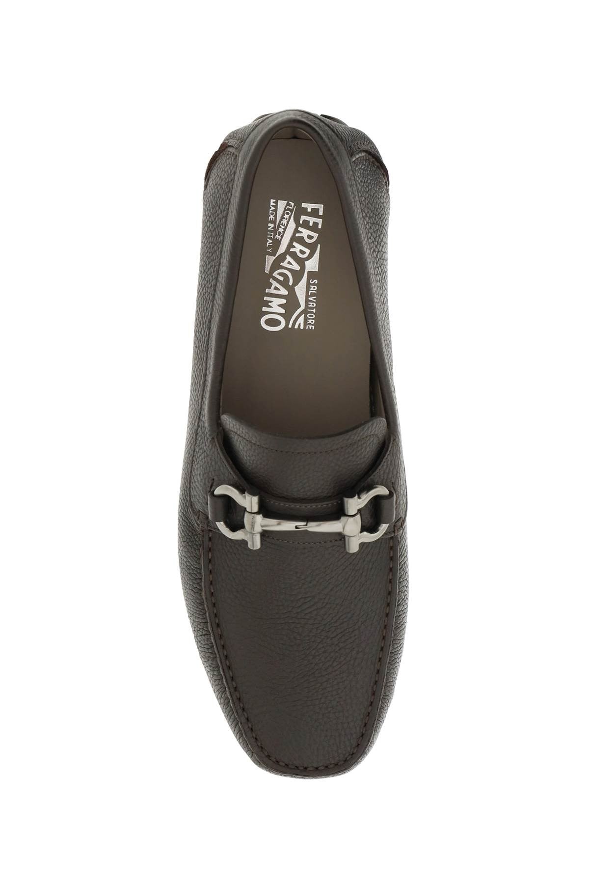 Geained Leather Mocassins