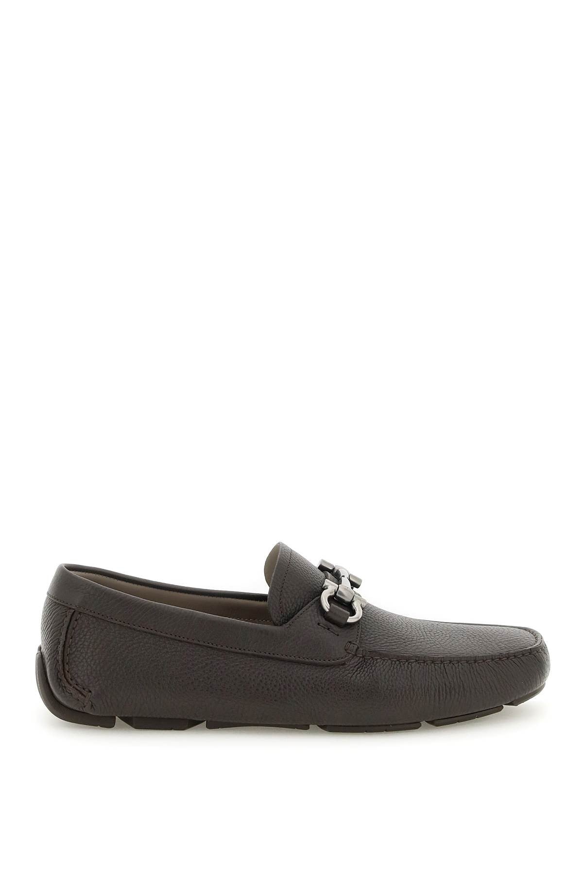 Geained Leather Mocassins