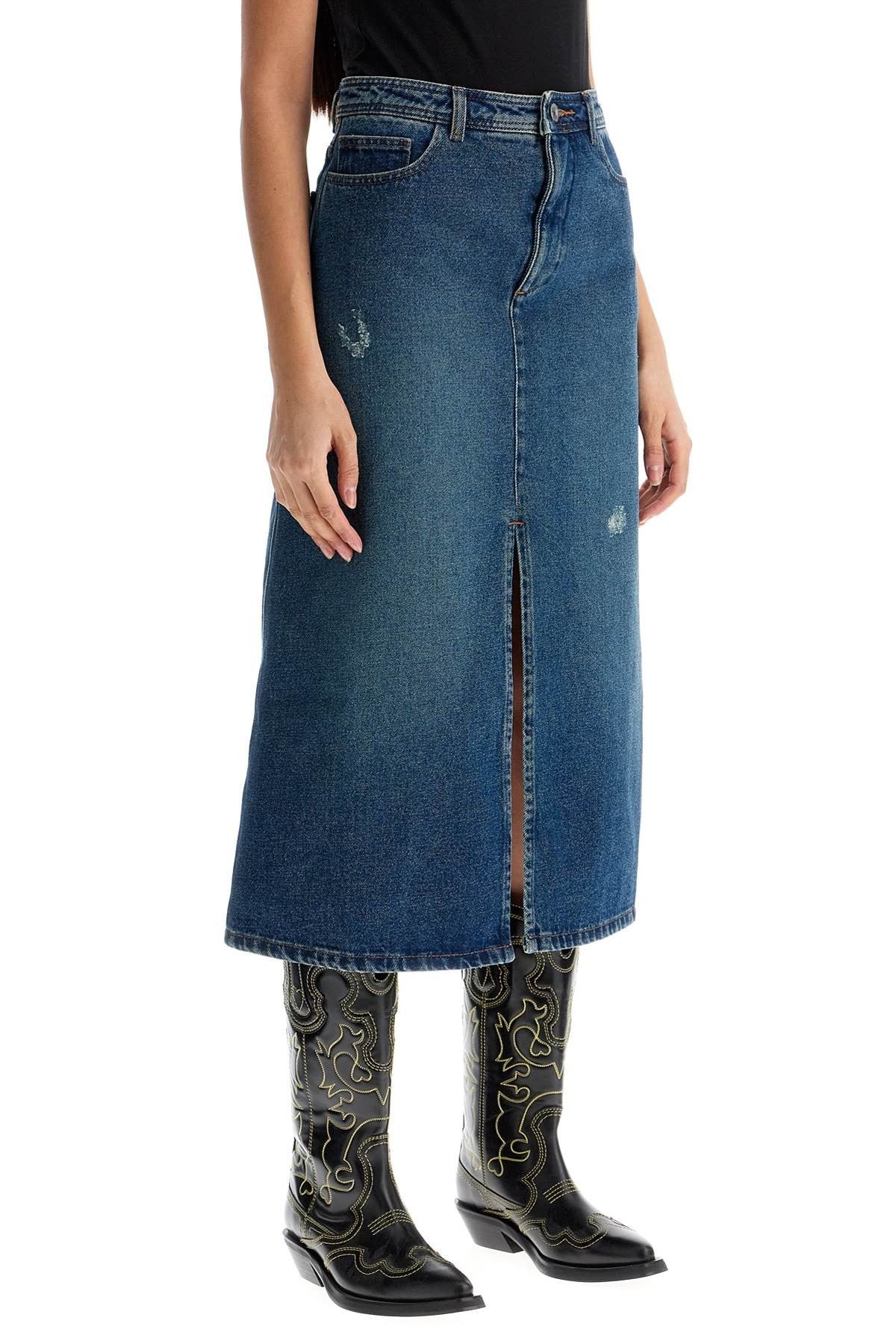 'georgia denim midi skirt in