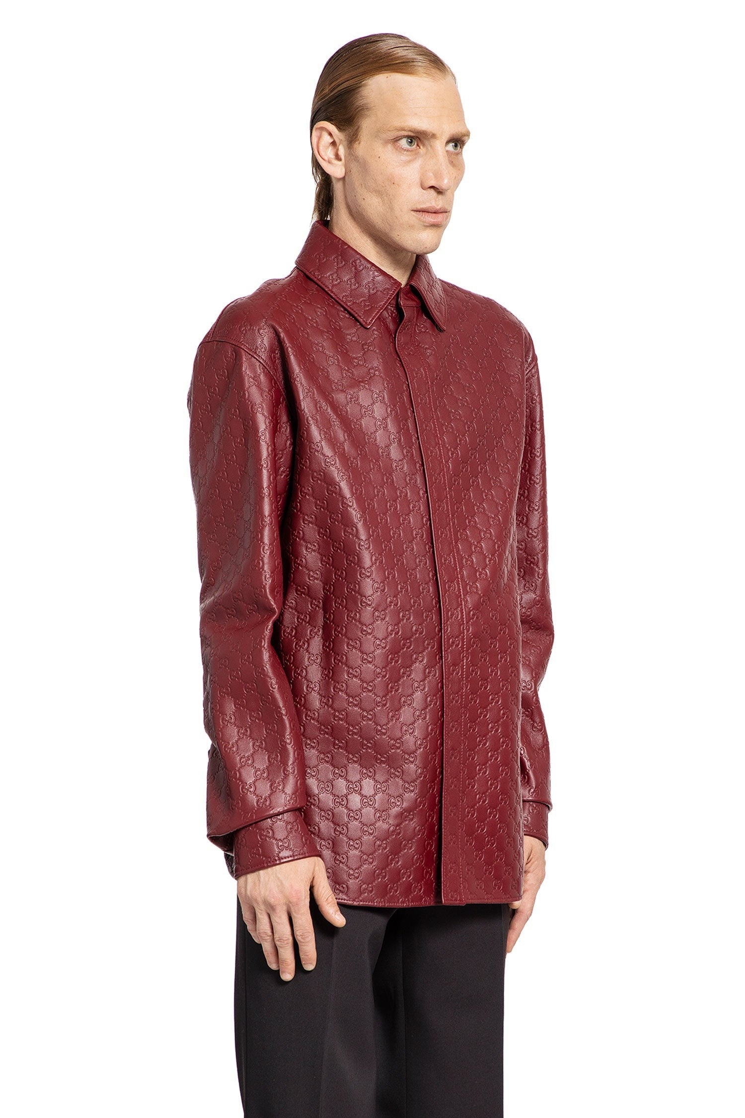 Gg Leather Shirt