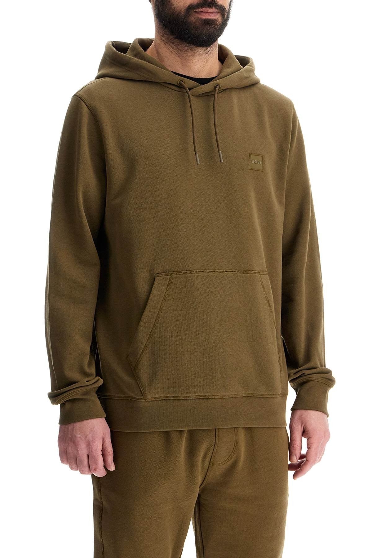 green zip-up hoodie with kangaroo pocket cotton