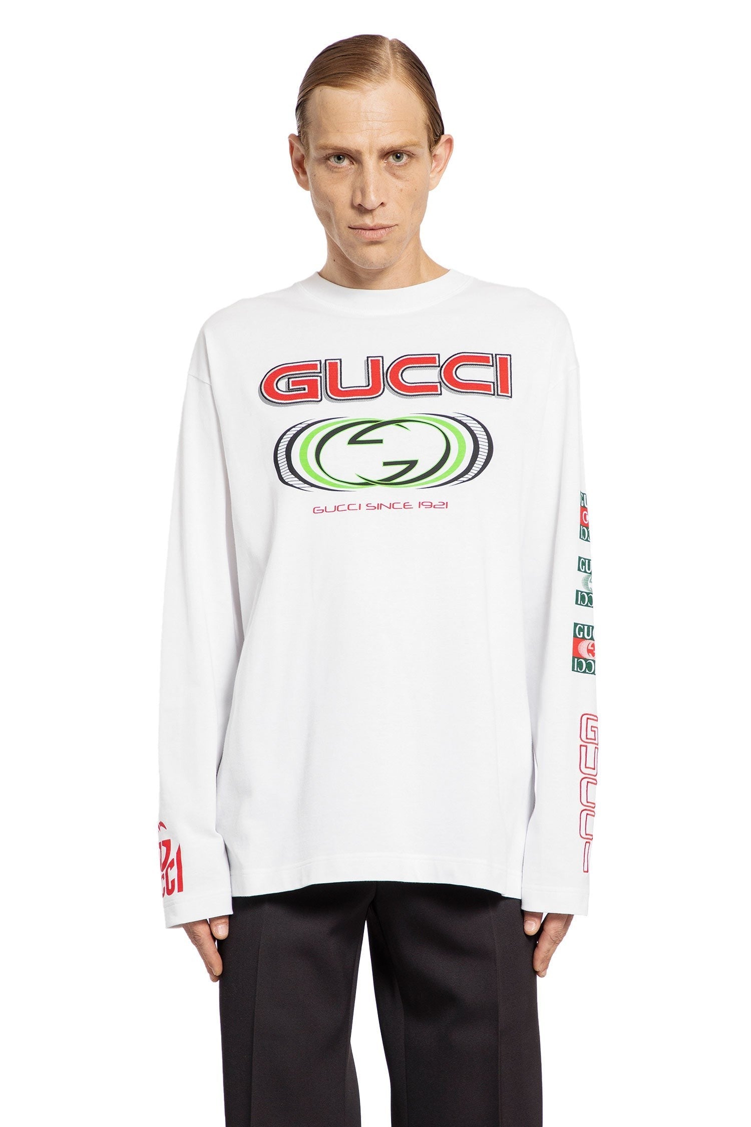 Gucci Symbols Print Long Sleeve T-Shirt