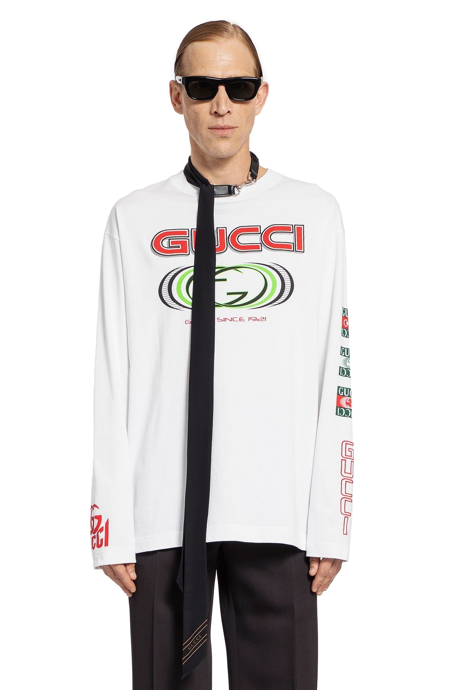 Gucci Symbols Print Long Sleeve T-Shirt