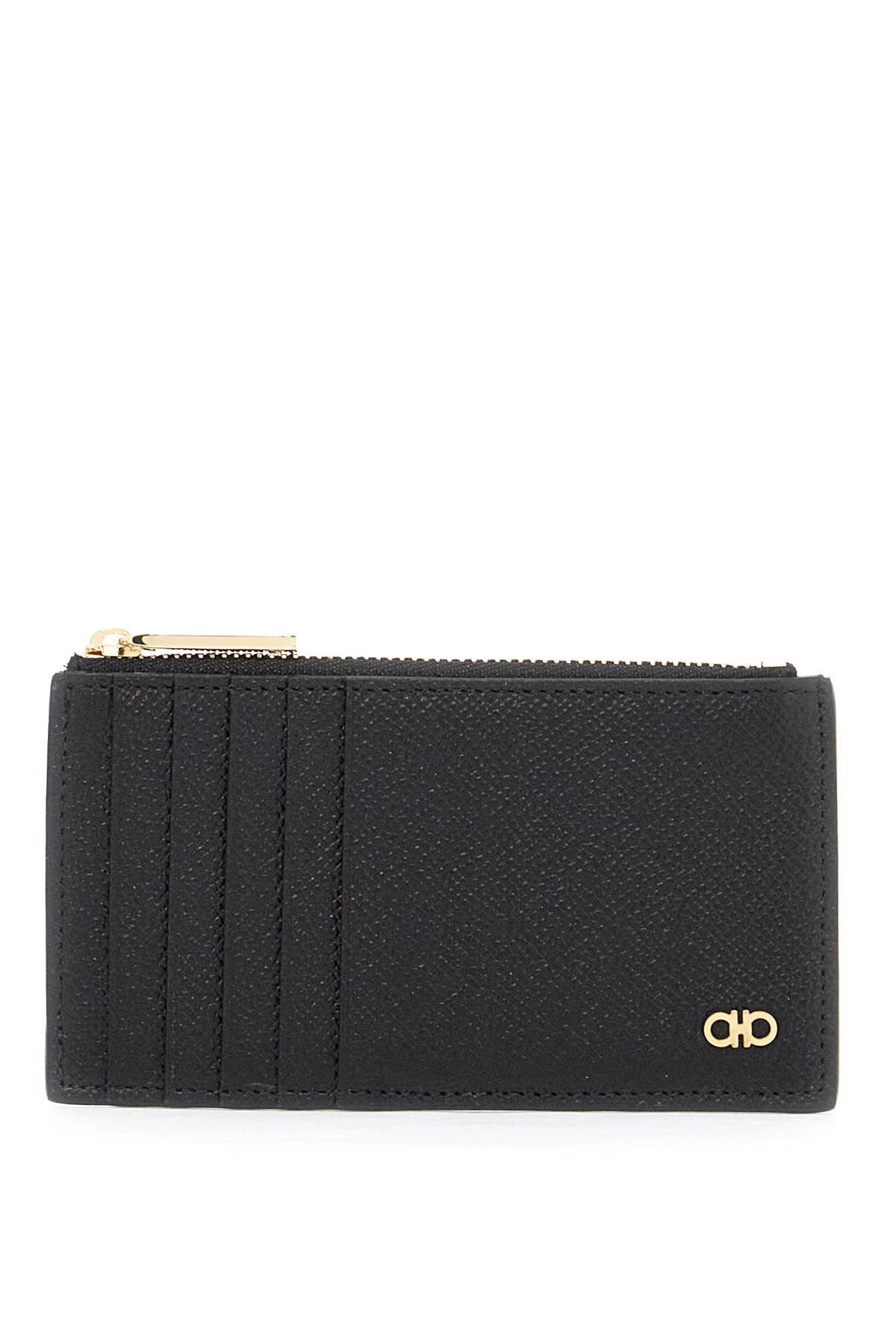 hammered leather card holder