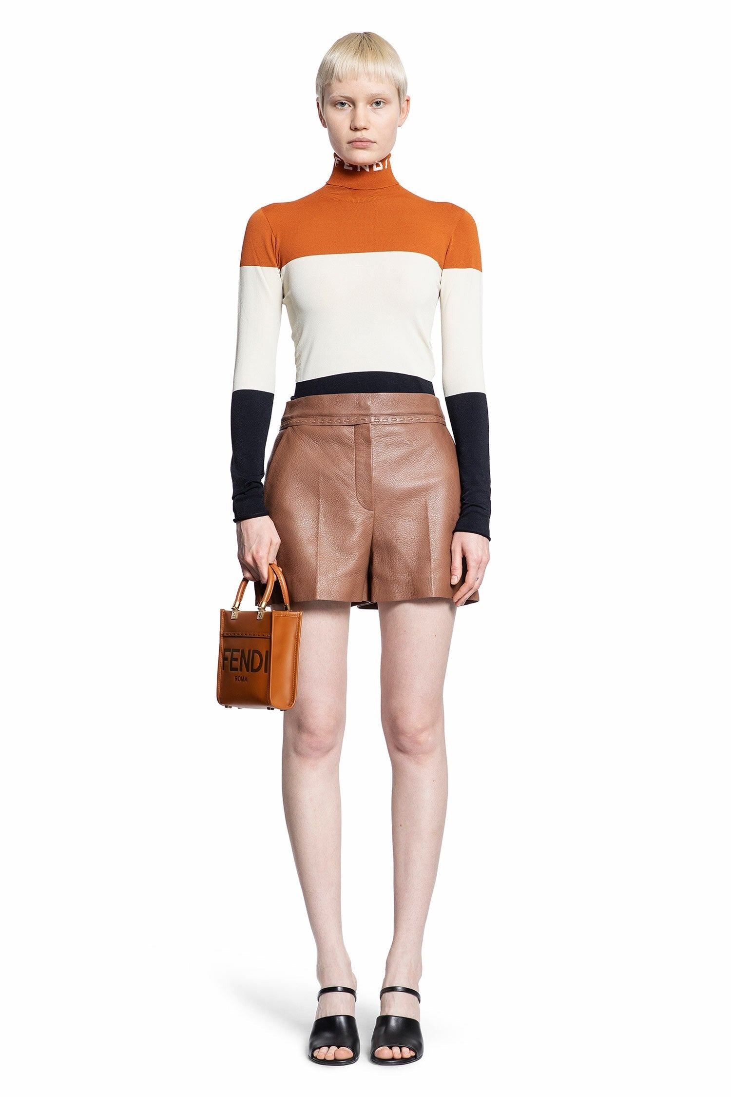 Hammmered Leather Shorts