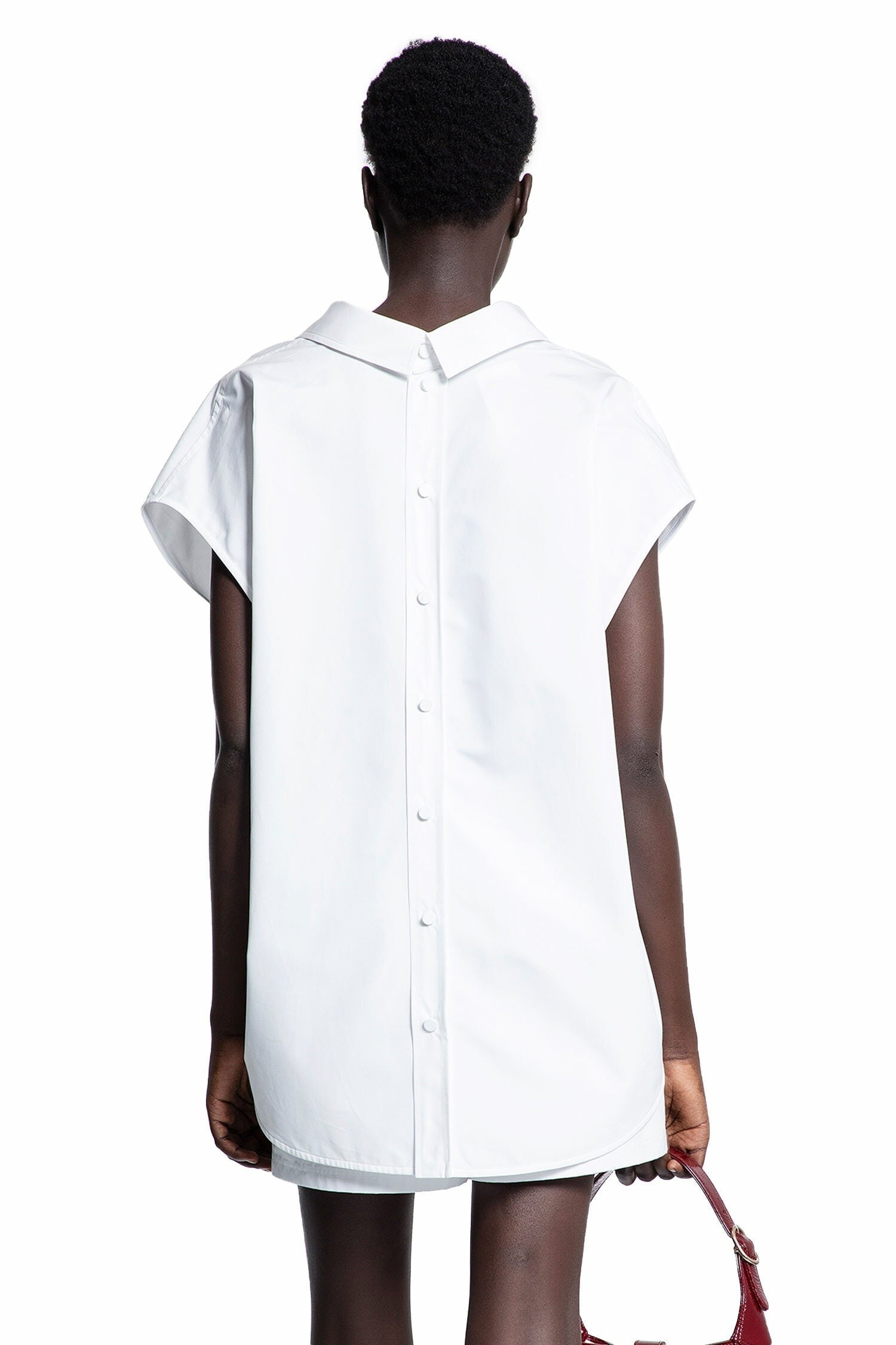 Heavy Cotton Poplin Lace-Up Shirt