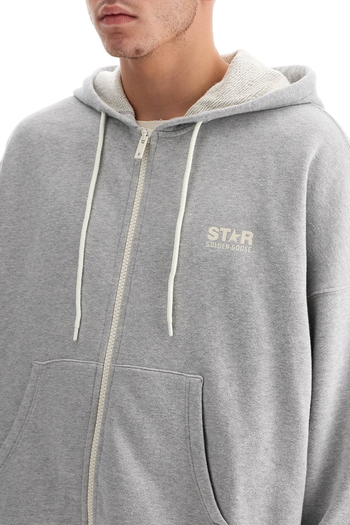 hooded full zip sweatshirt