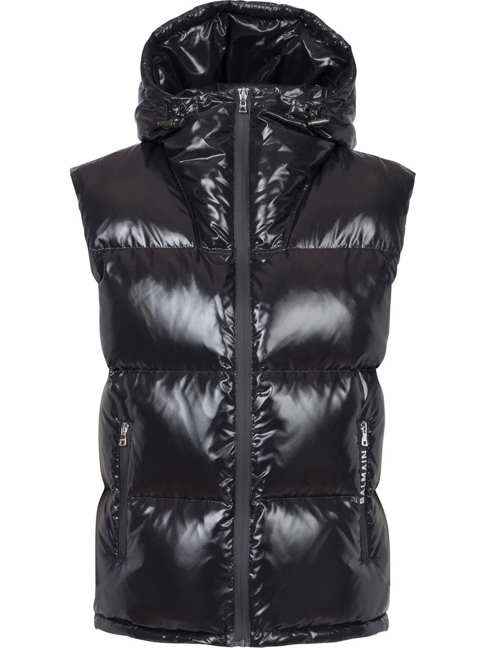 Hooded Nylon Down Vest
