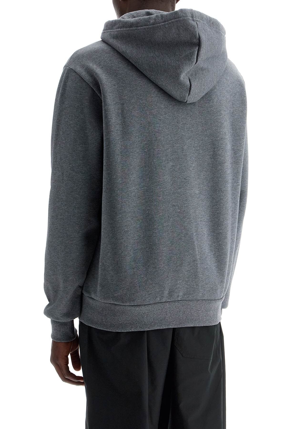 hooded sweatshirt with flocked