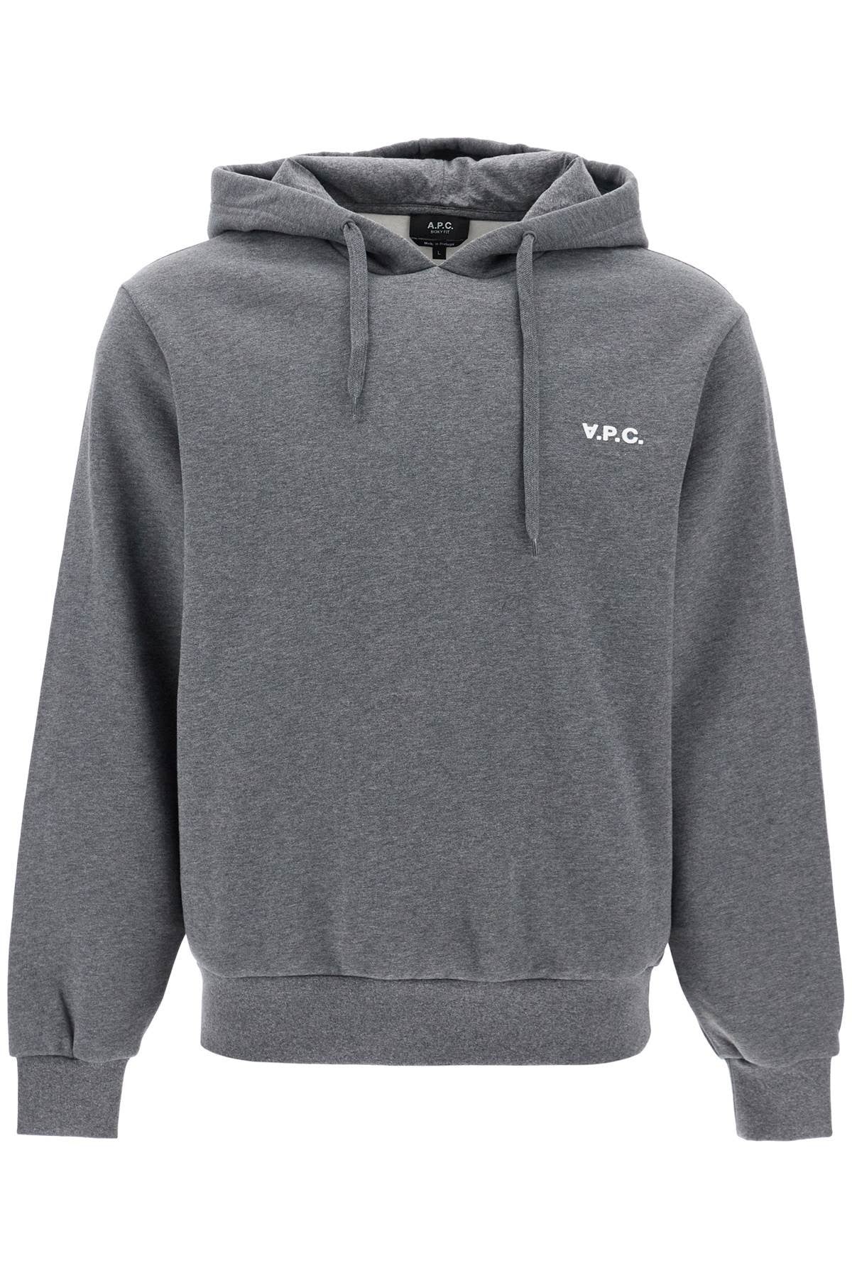 hooded sweatshirt with flocked