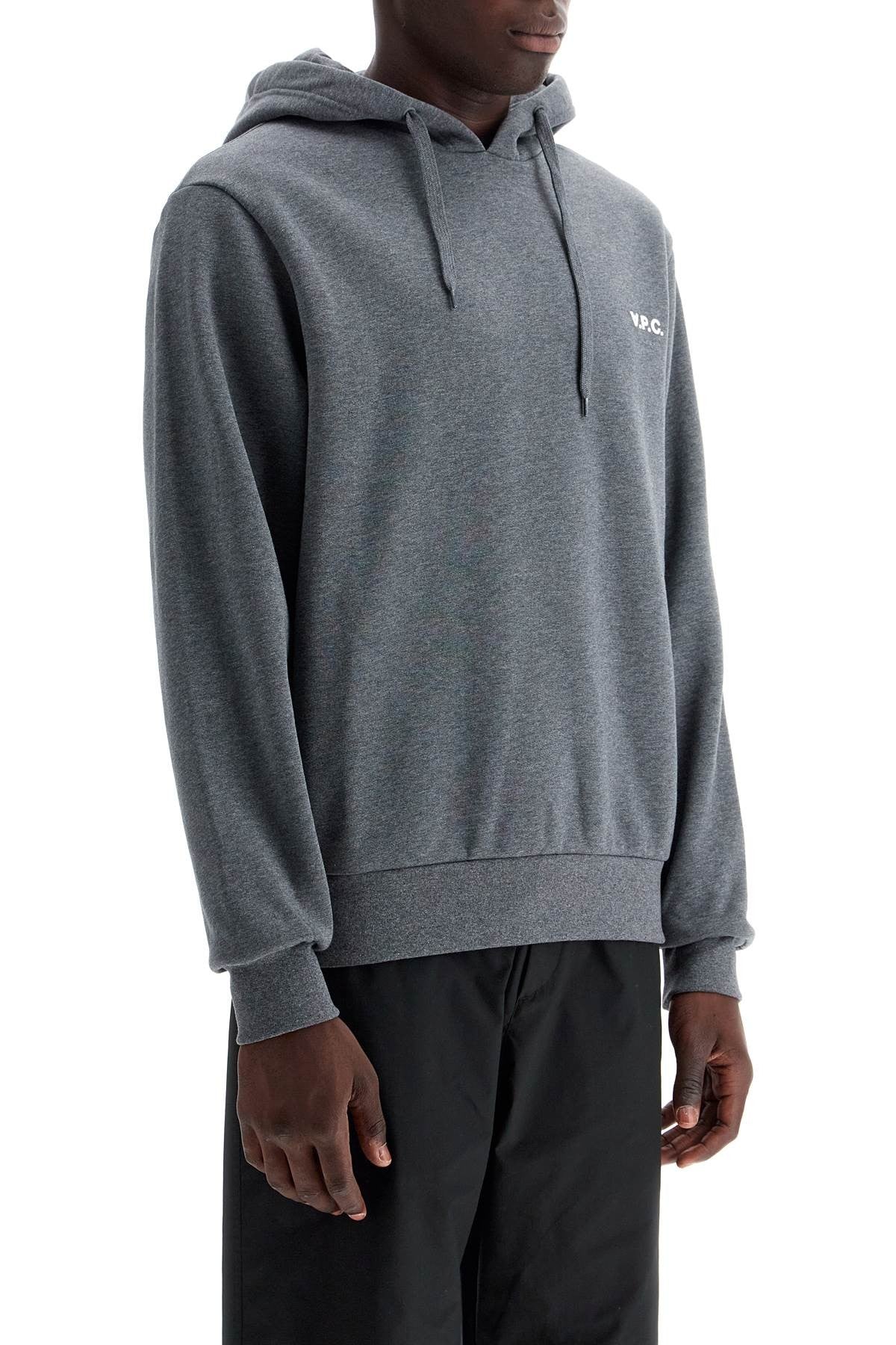 hooded sweatshirt with flocked