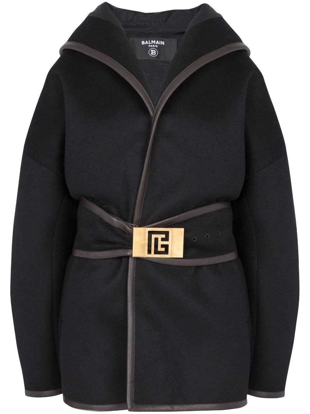 Hooded Wool Belted Coat