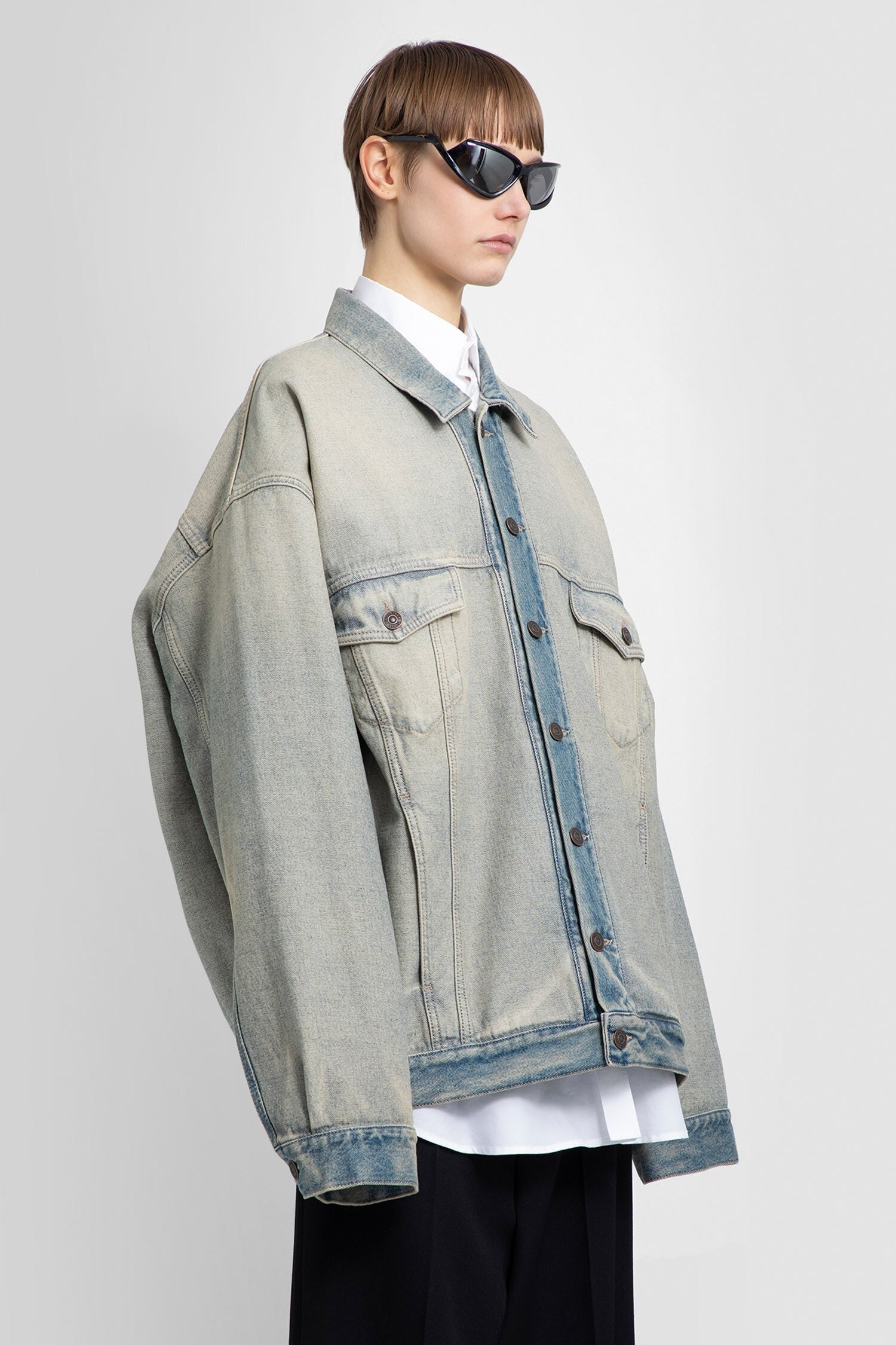 Inside-Out Oversized Denim Jacket