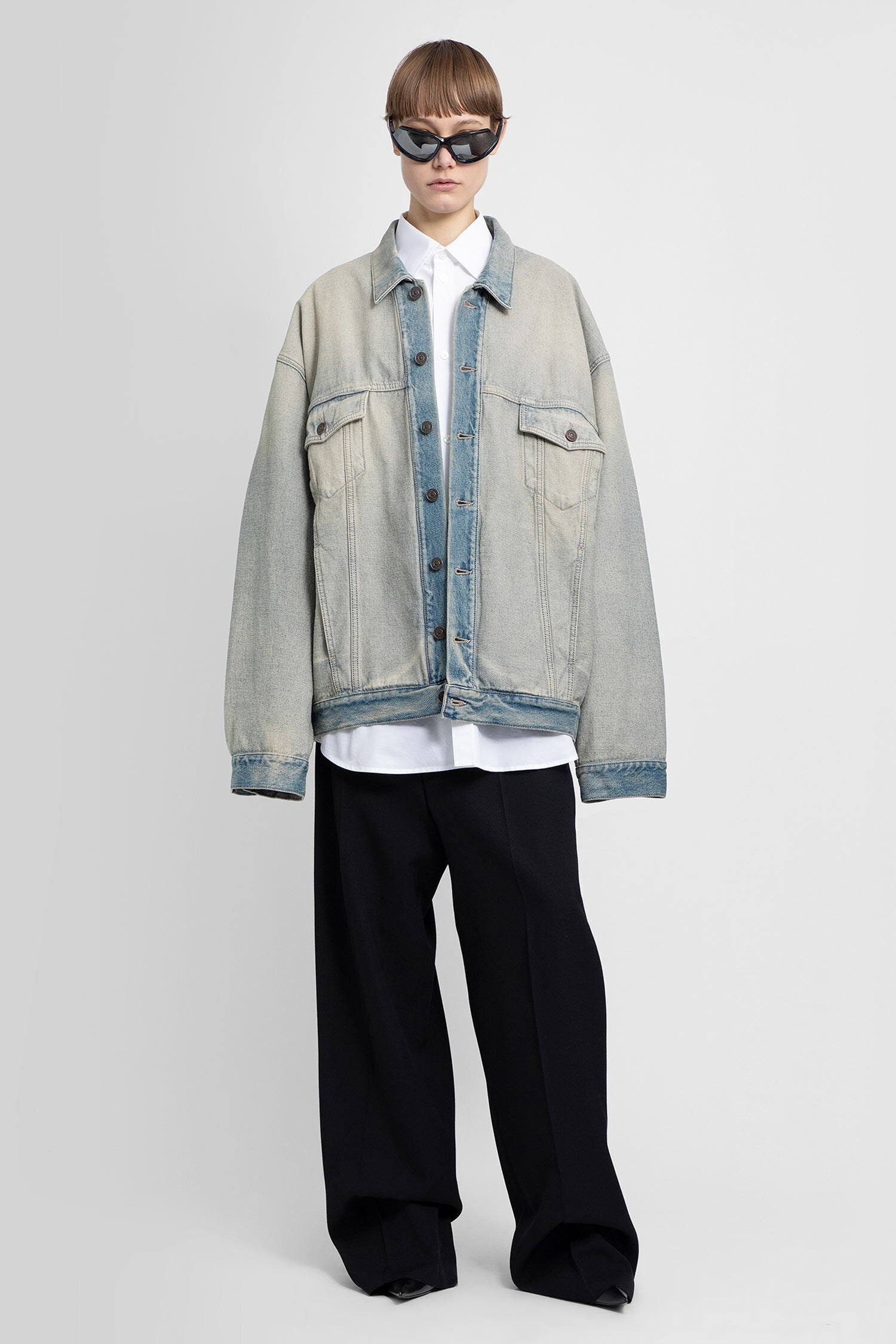 Inside-Out Oversized Denim Jacket