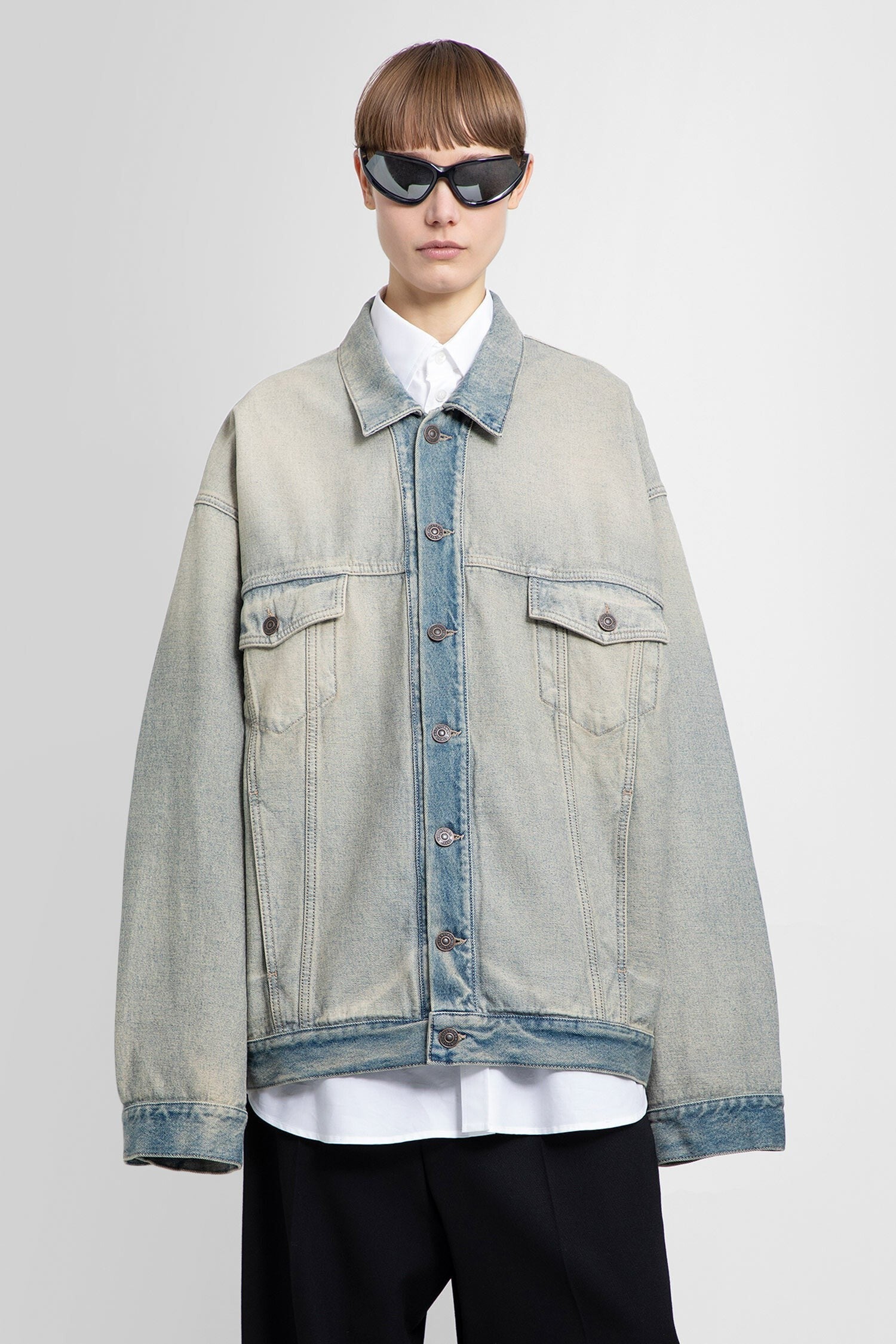 Inside-Out Oversized Denim Jacket