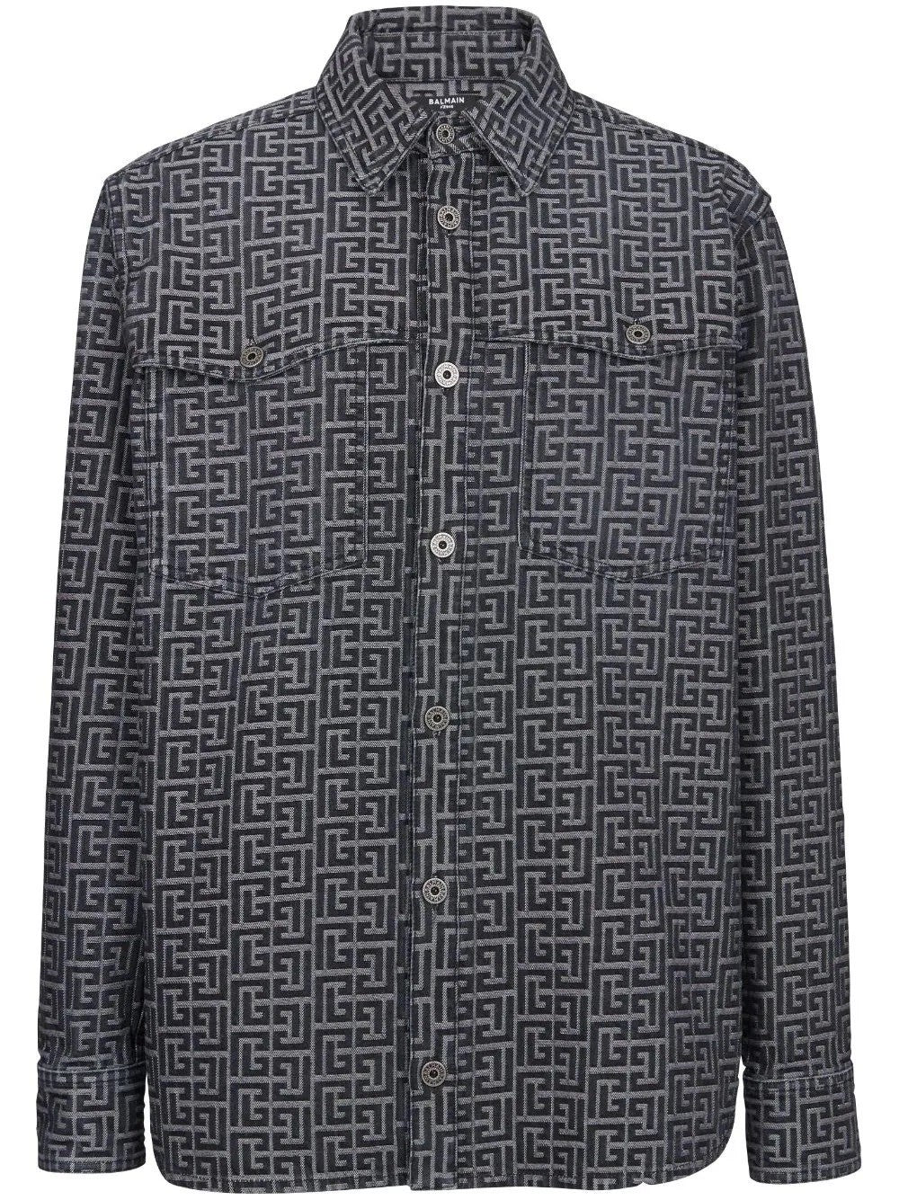 Jacquard Monogram Denim Shirt