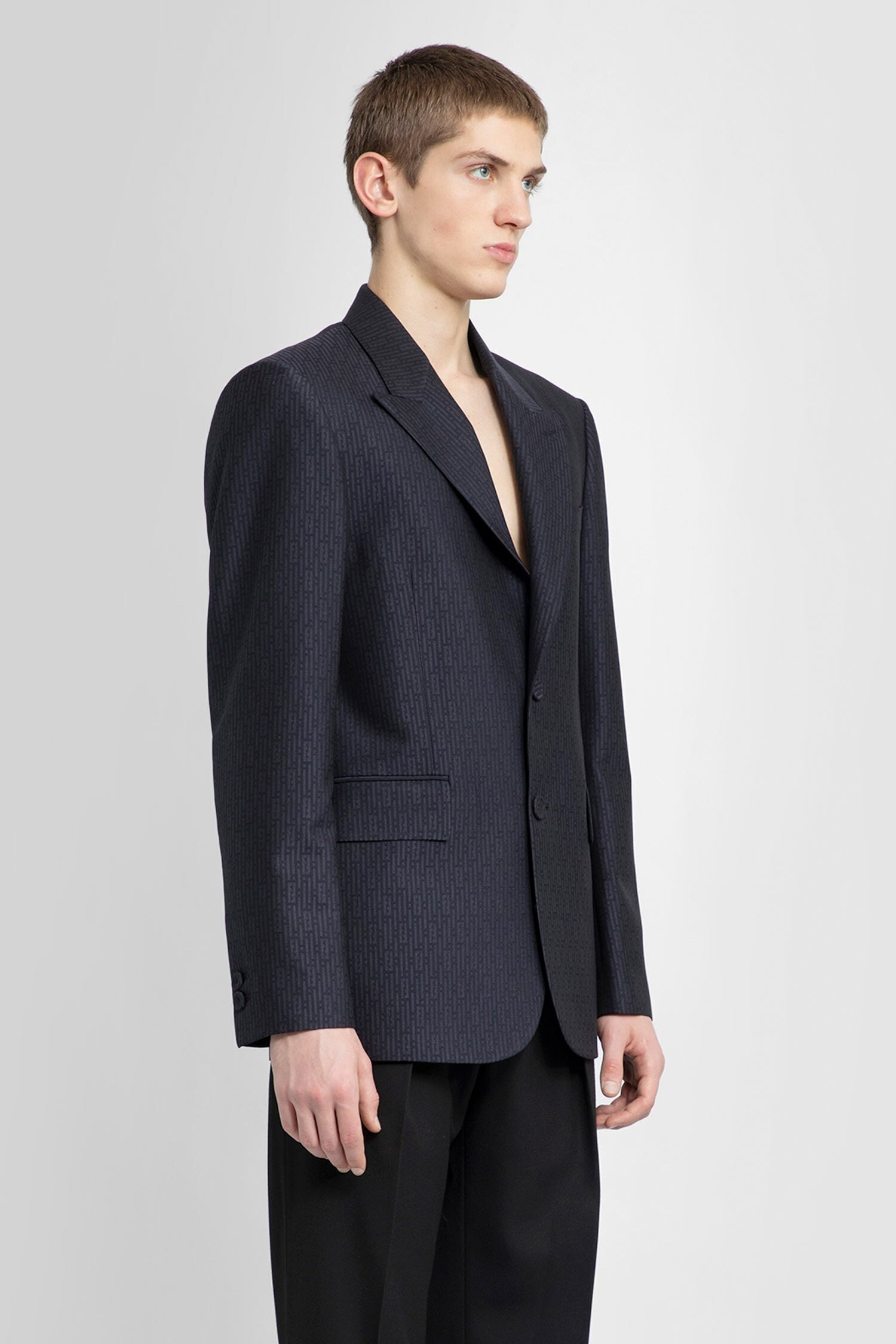 jacquard motif blazer