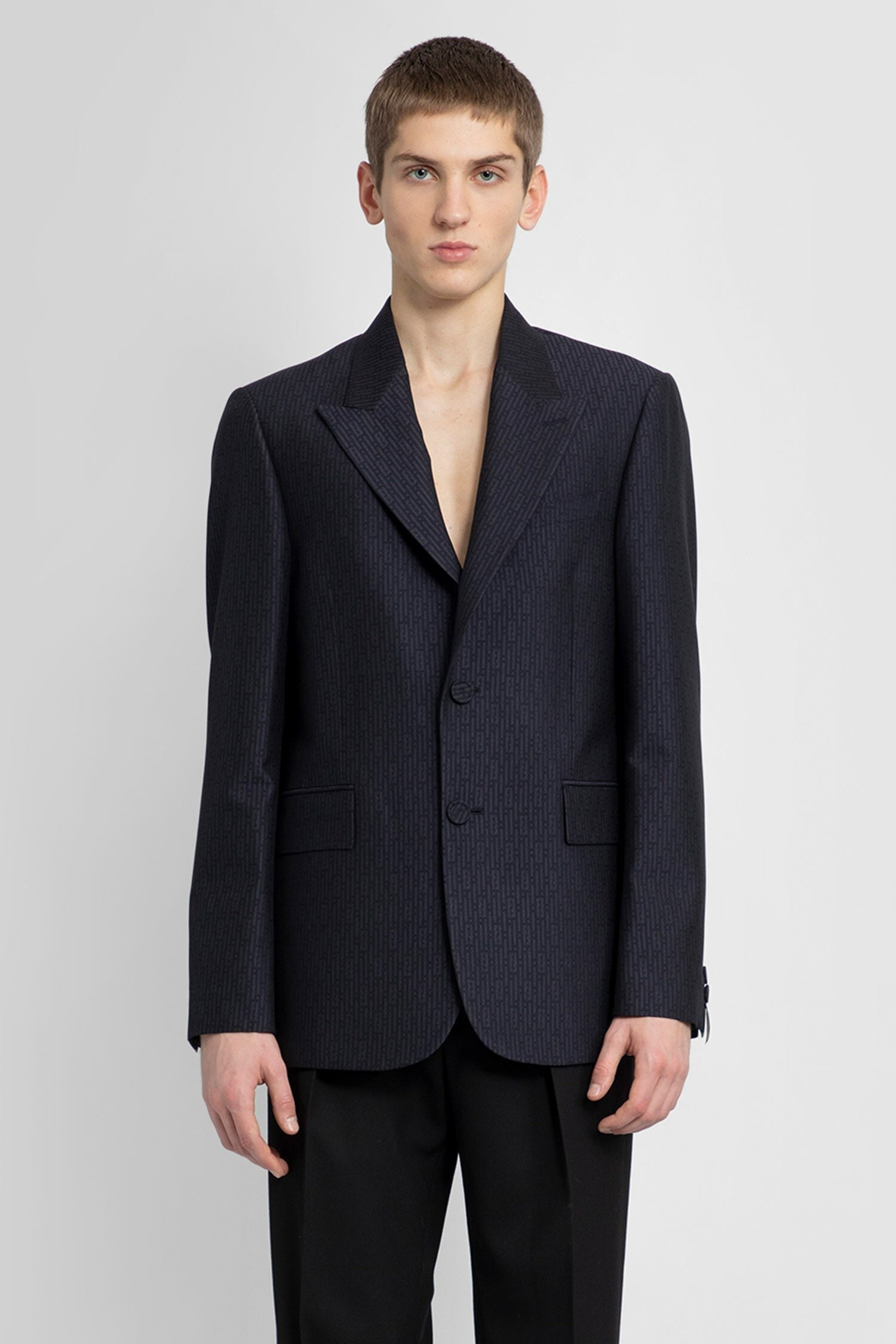 jacquard motif blazer