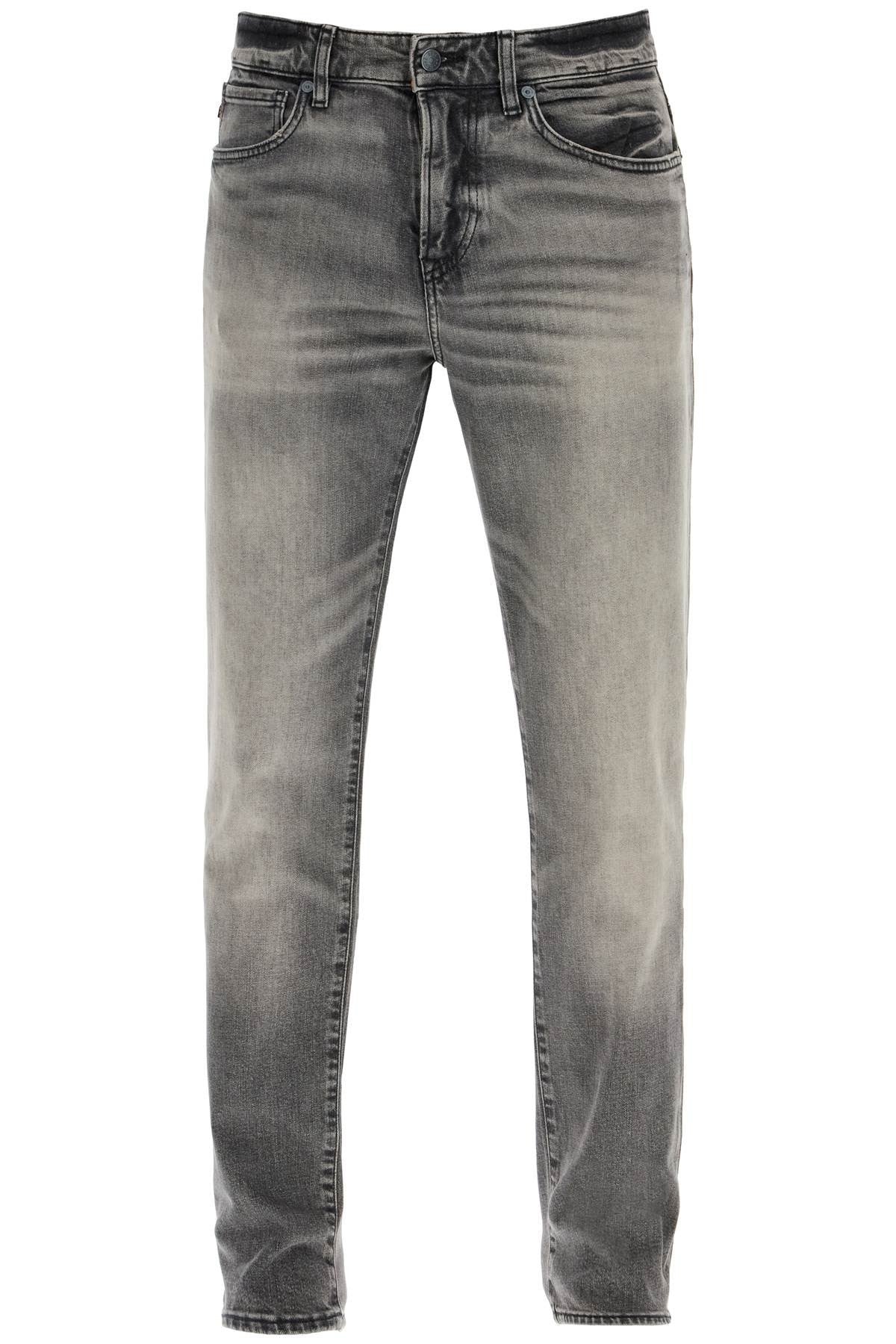 jeans re.maine grigio scuro cotone vita media vestibilità dritta