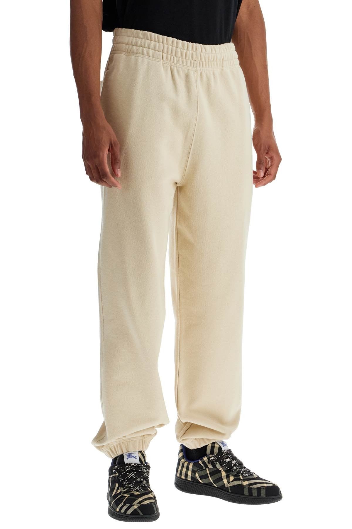 joggers with patch logo