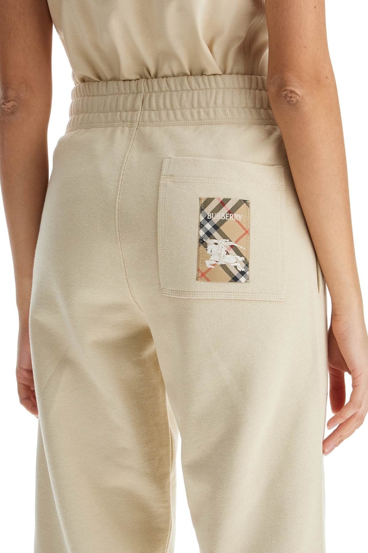 joggers with patch logo