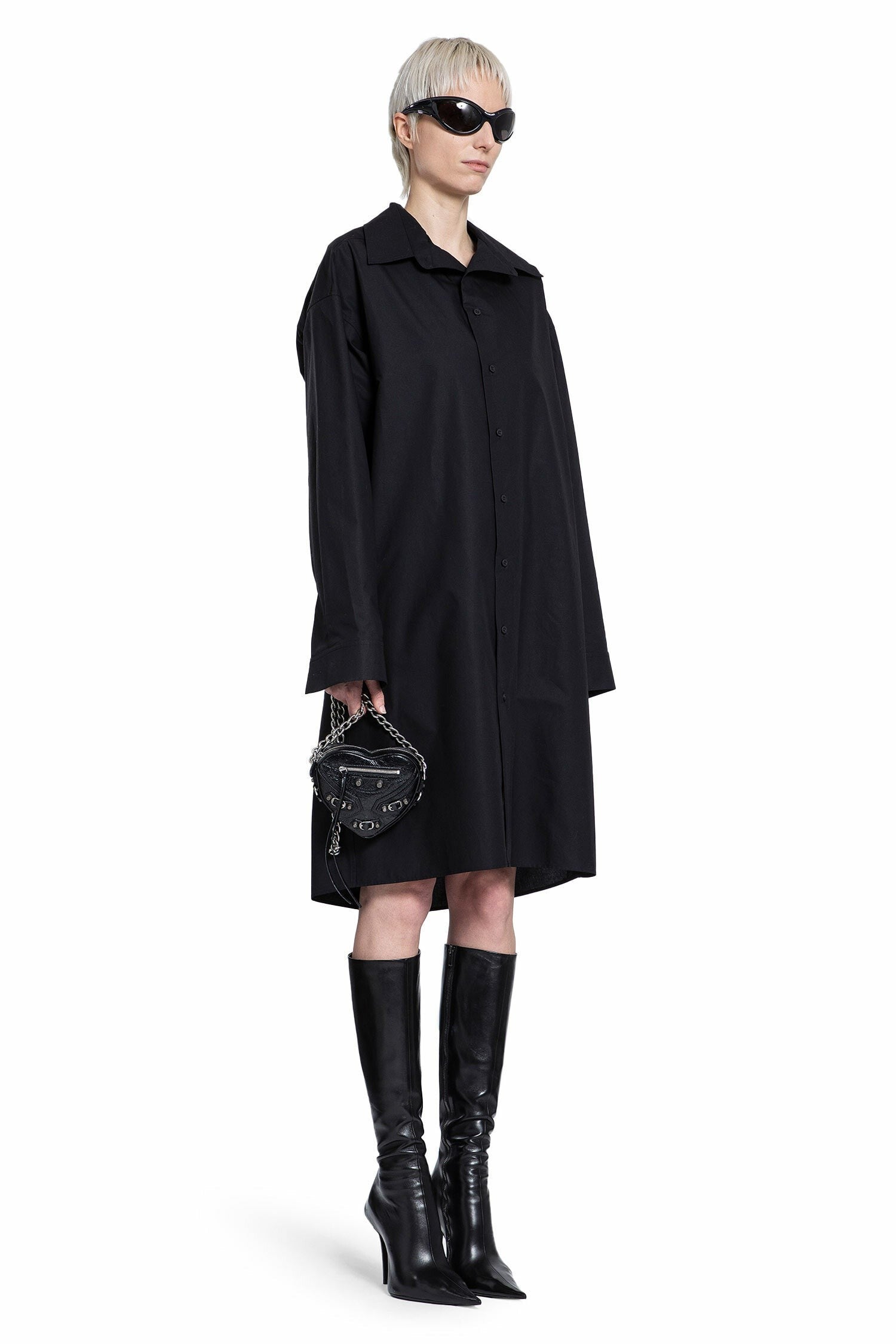 kick collar shirt dress