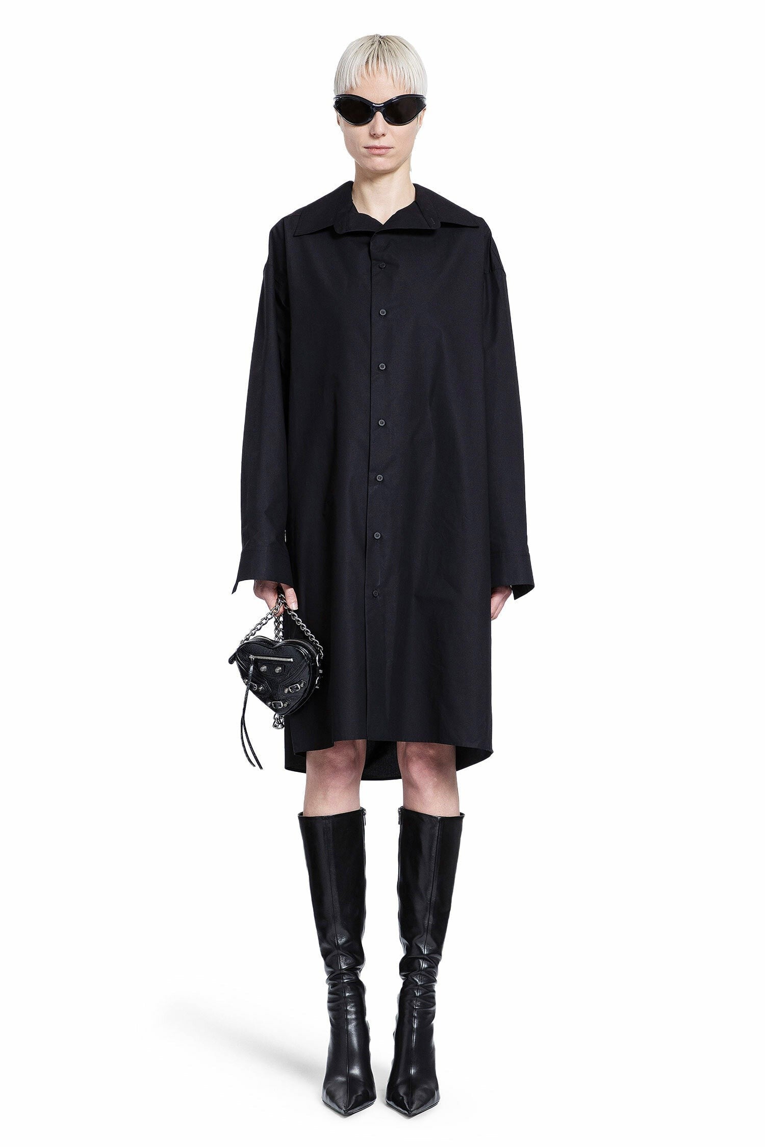 kick collar shirt dress