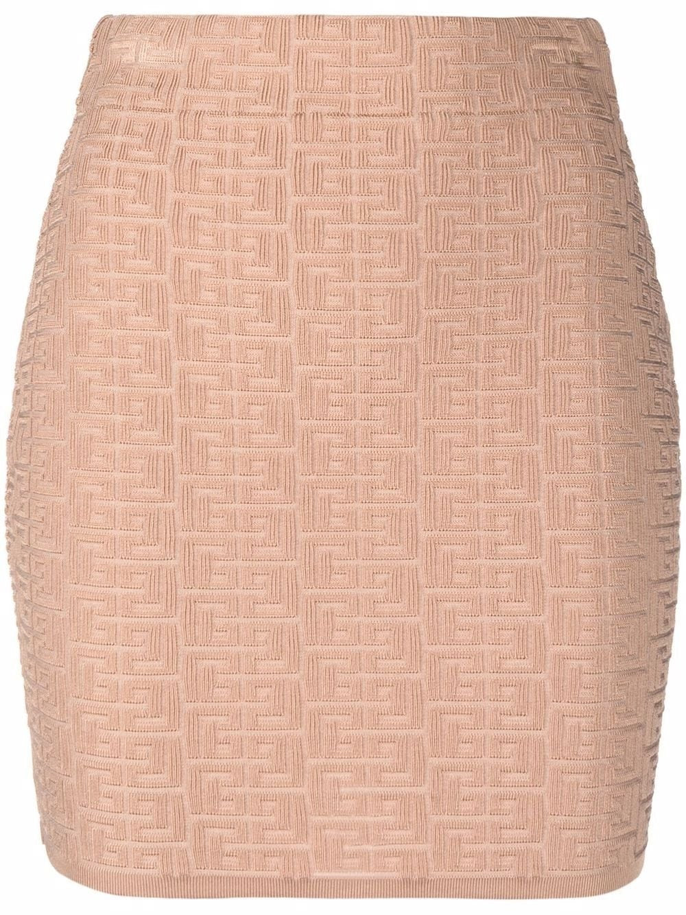 Knitted Monogram Short Skirt