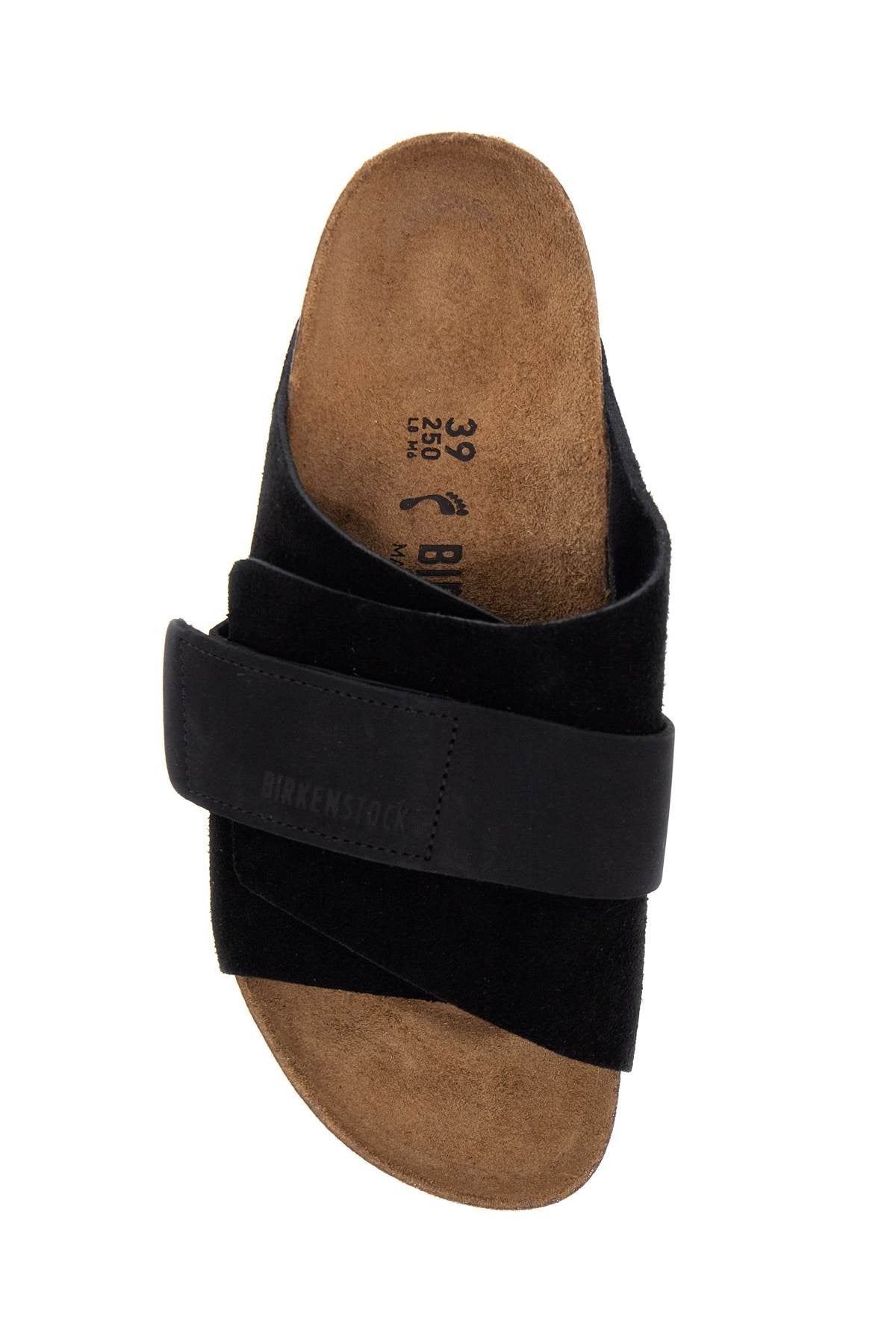 kyoto suede and nubuck leather slides