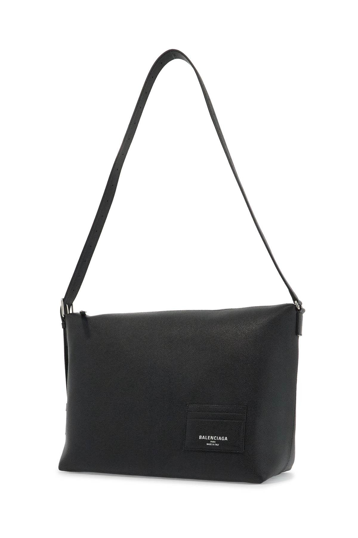 large leather credit messenger bag
