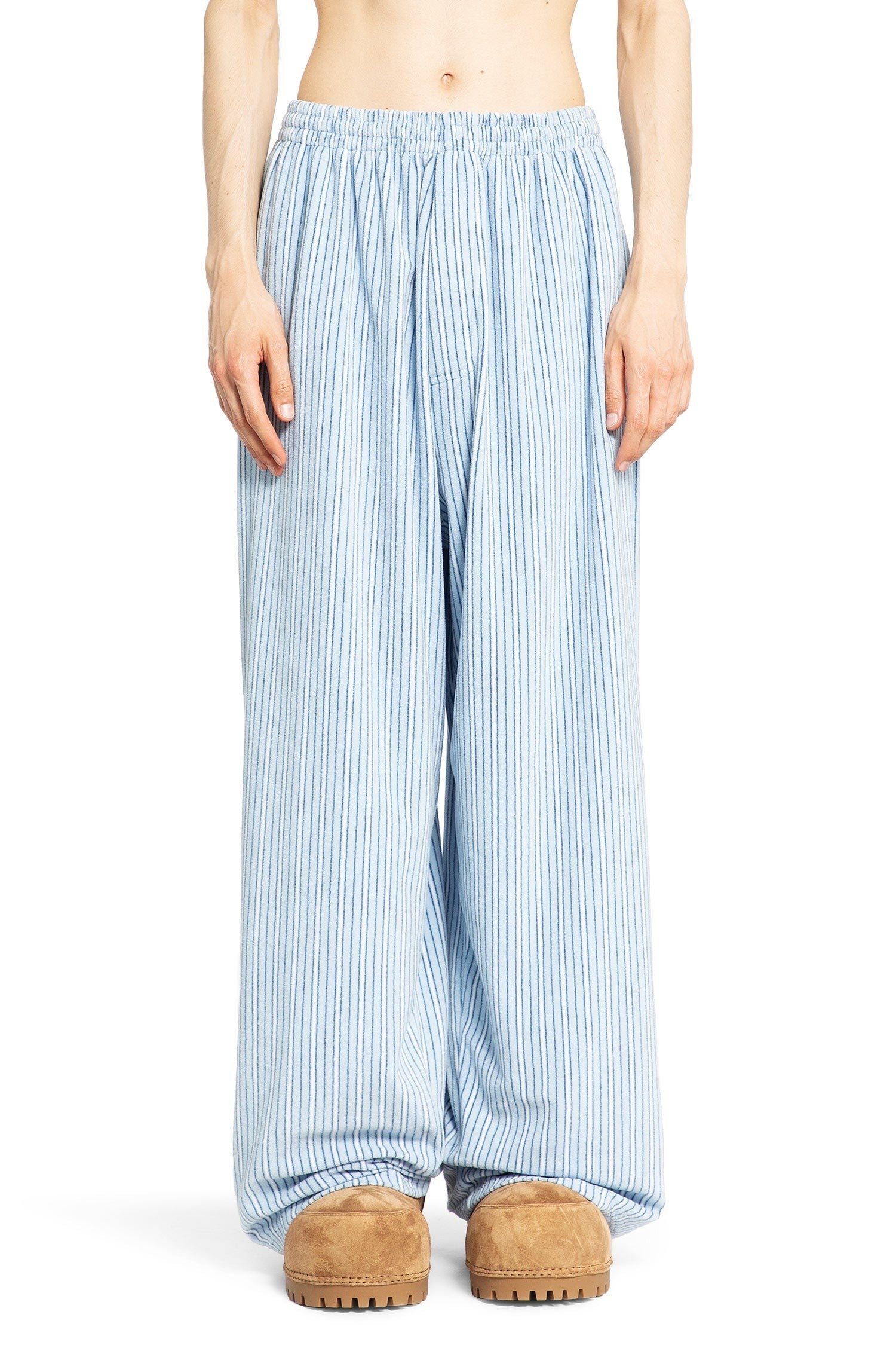 Large Pyjama Pants In Striped Light Fleece
