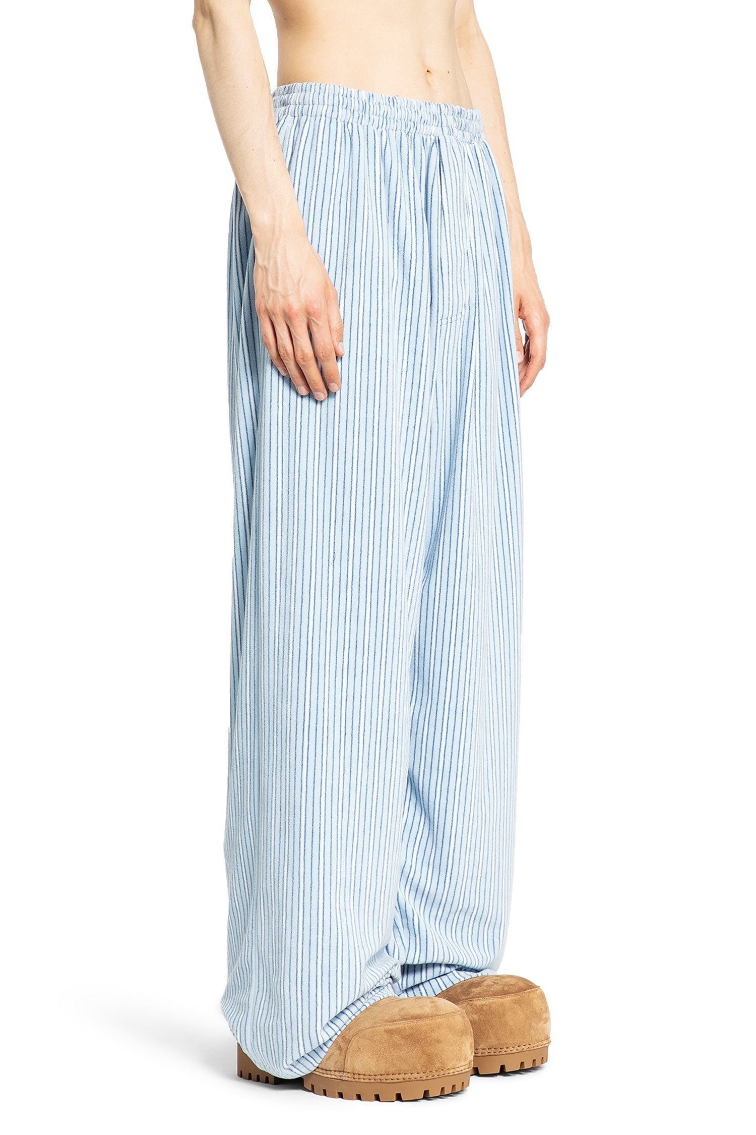 Large Pyjama Pants In Striped Light Fleece