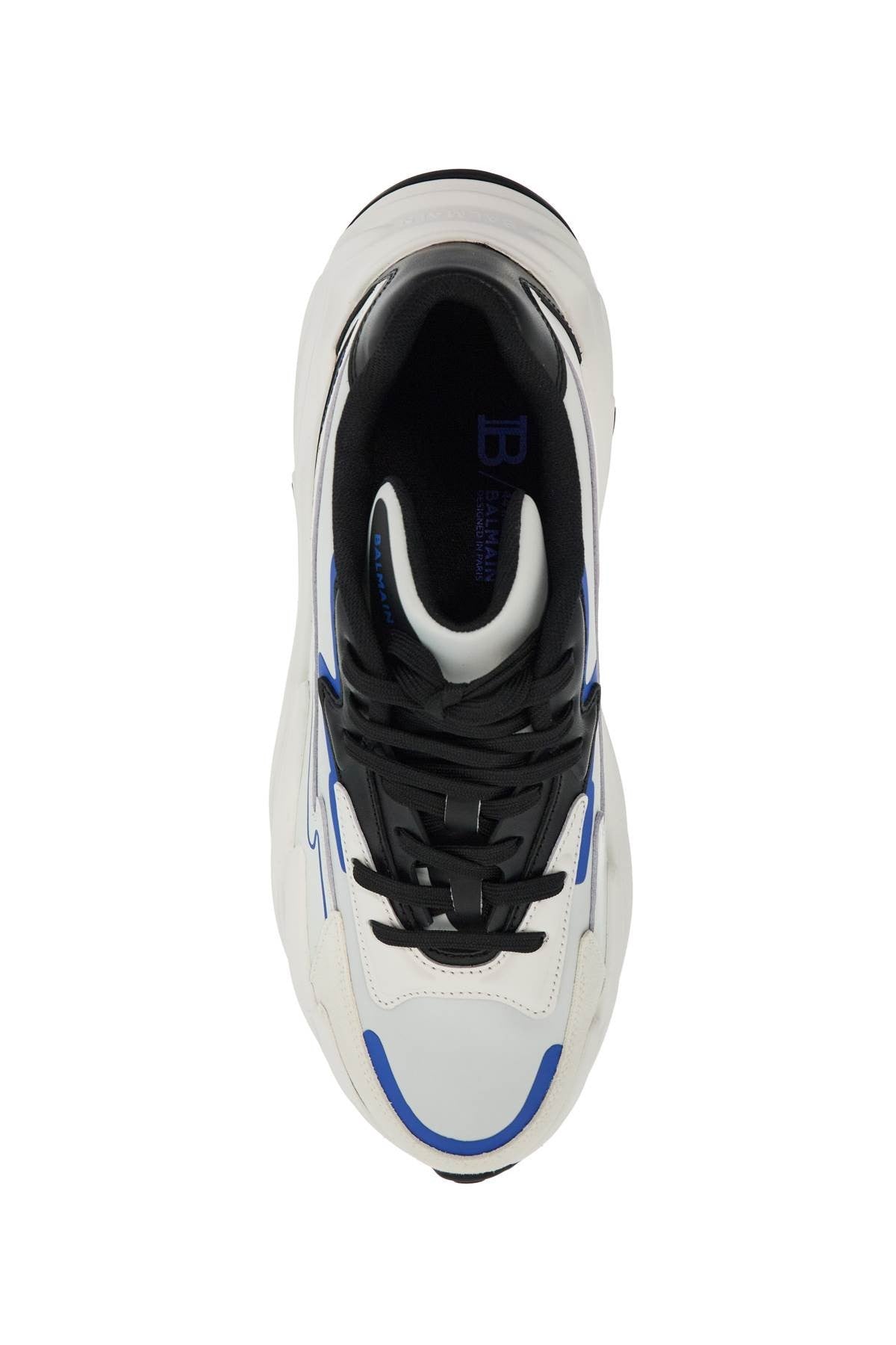 leather and nylon run-row sneakers