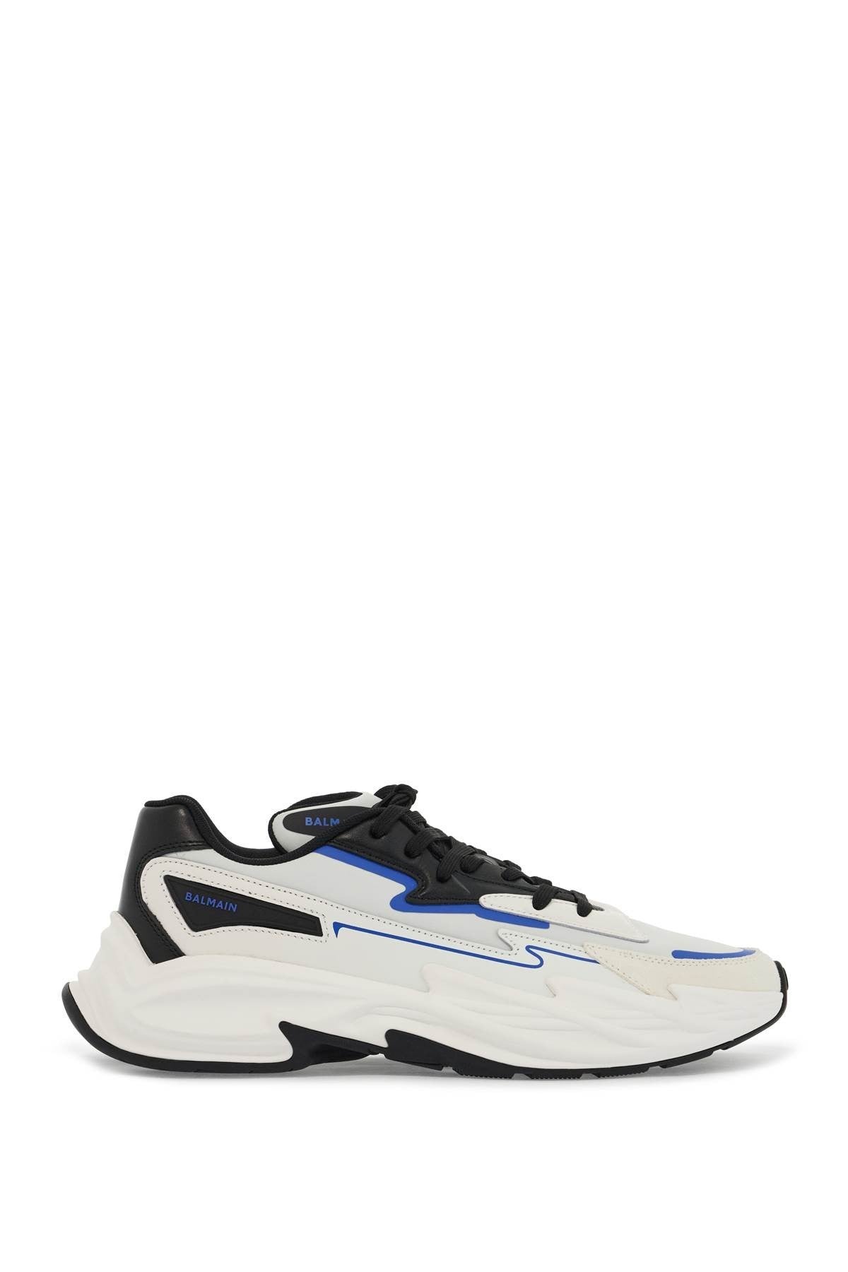 leather and nylon run-row sneakers