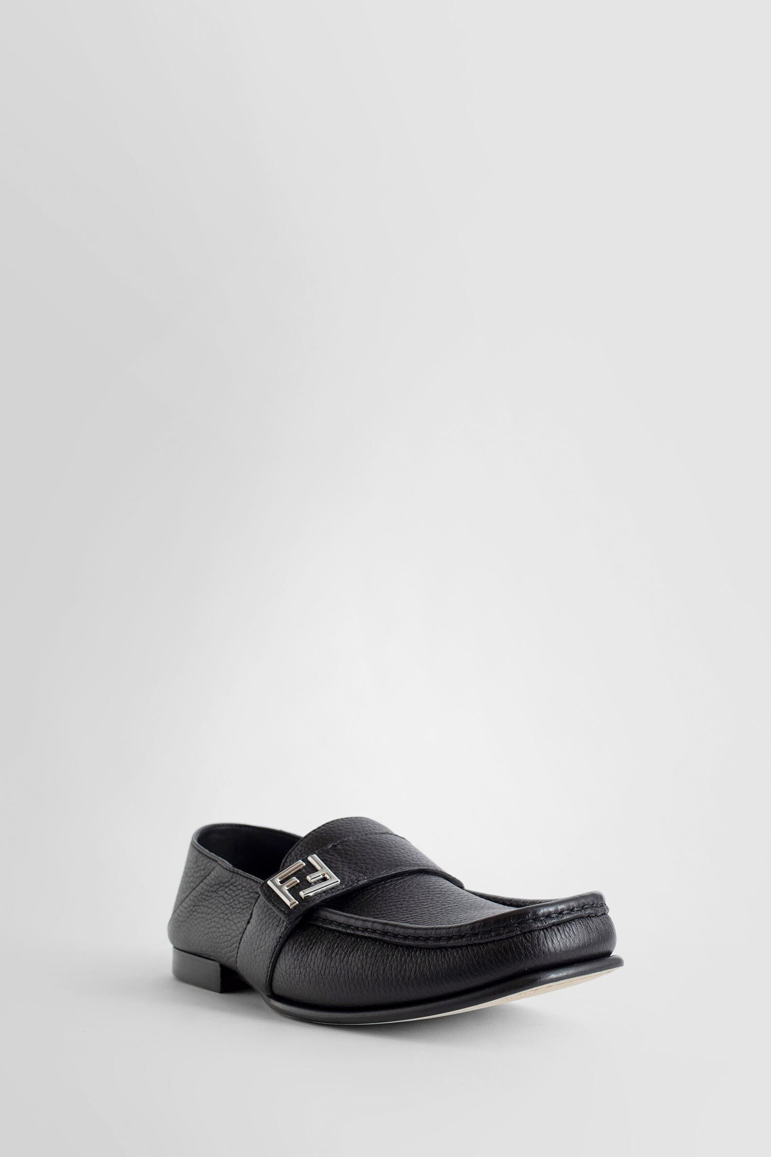 leather ff loafers