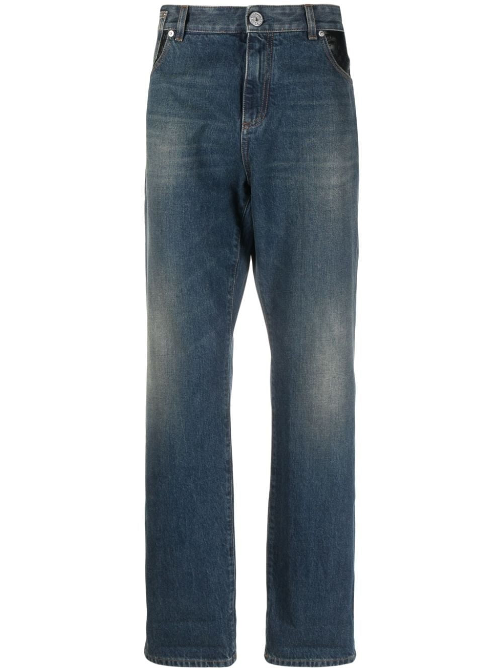 Leather Pocket Regular Pants