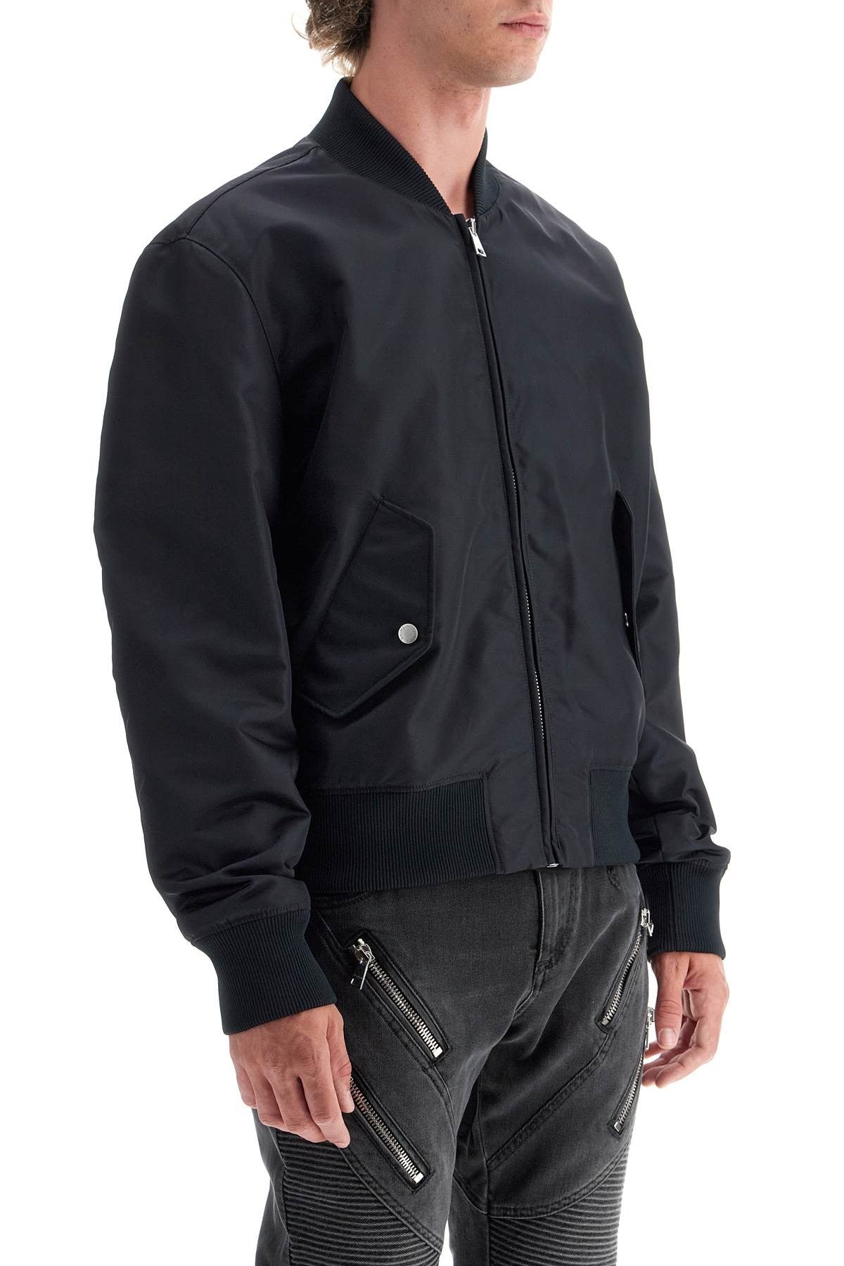 lightweight bomber jacket with embroidery