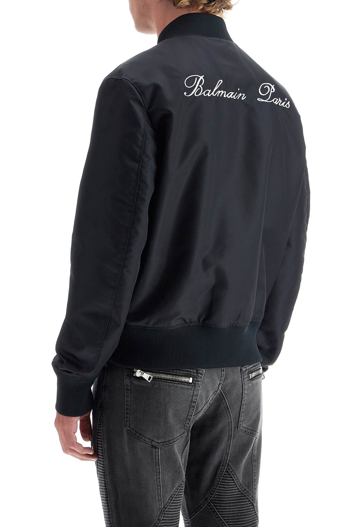 lightweight bomber jacket with embroidery