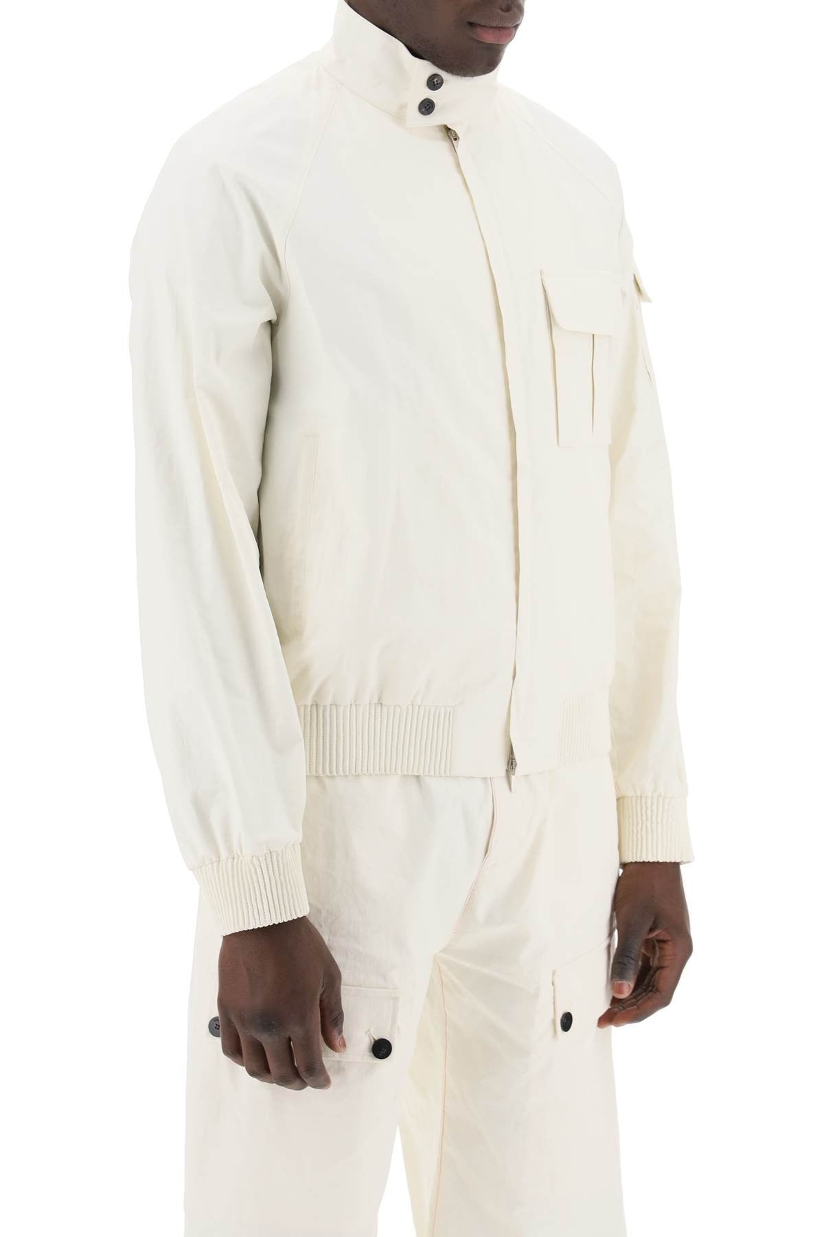 linen coated blouson