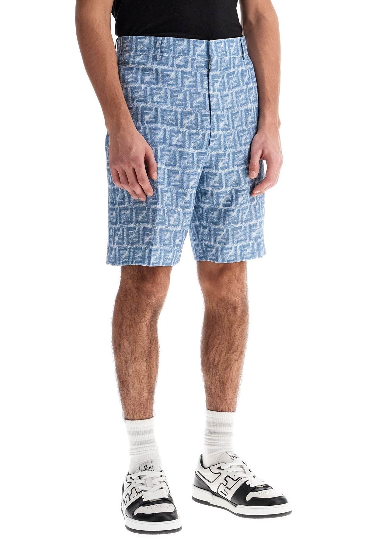 linen ff bermuda shorts for