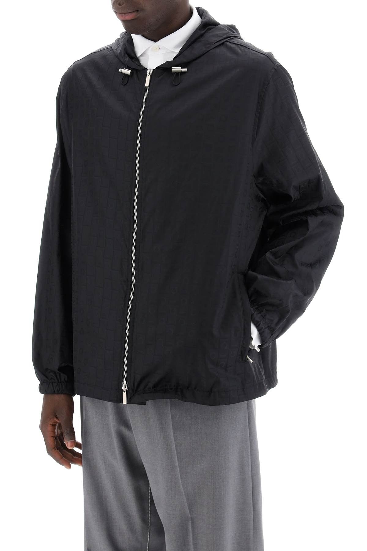 logo nylon windbreaker jacket