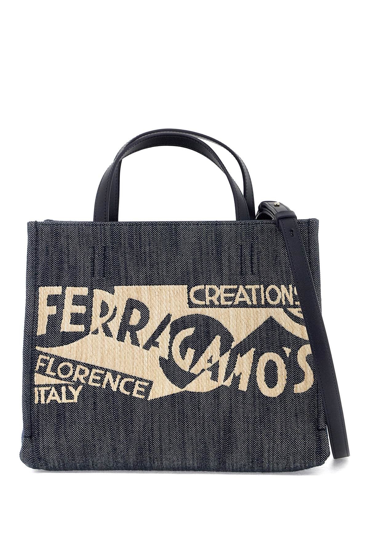 logo printed small tote bag