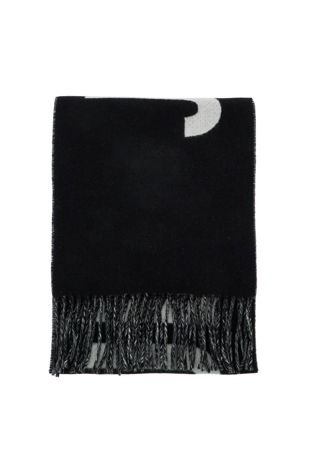 logo wool scarf