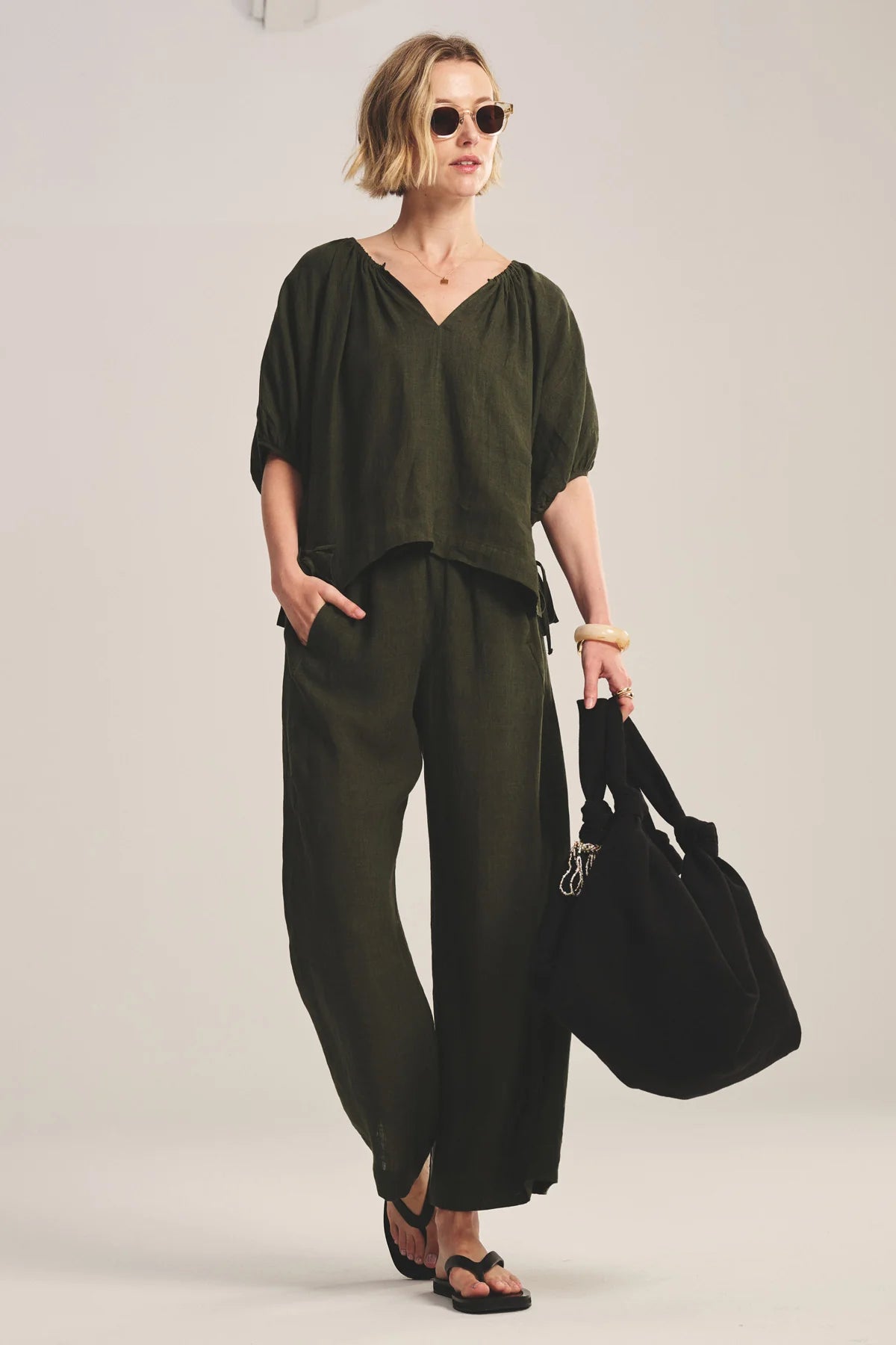 Lola Lightweight Woven linen Pant