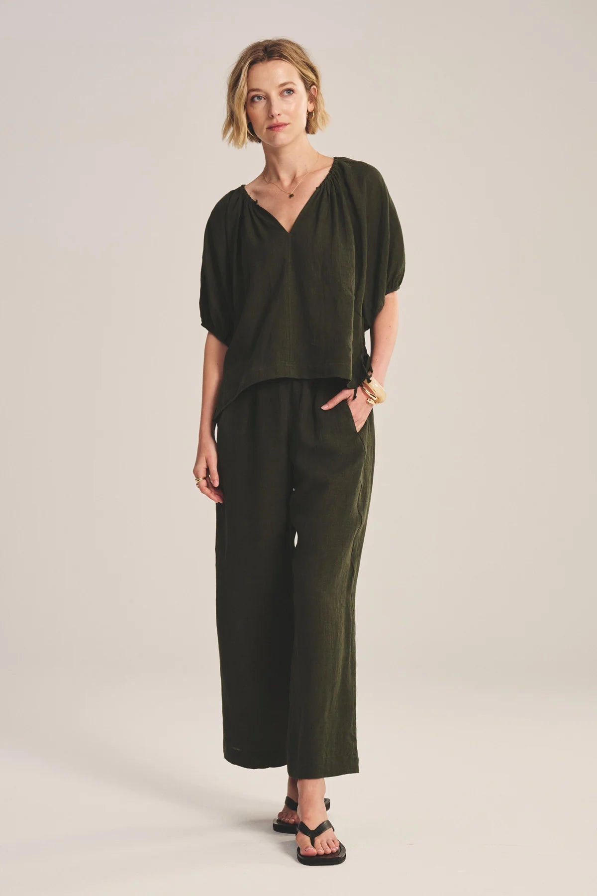 Lola Lightweight Woven linen Pant