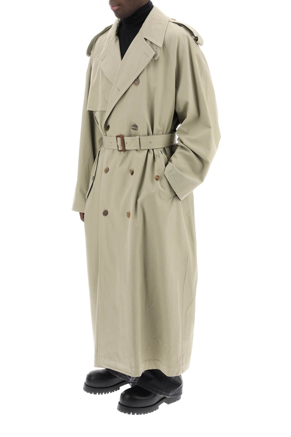 lond double-breasted trench coat